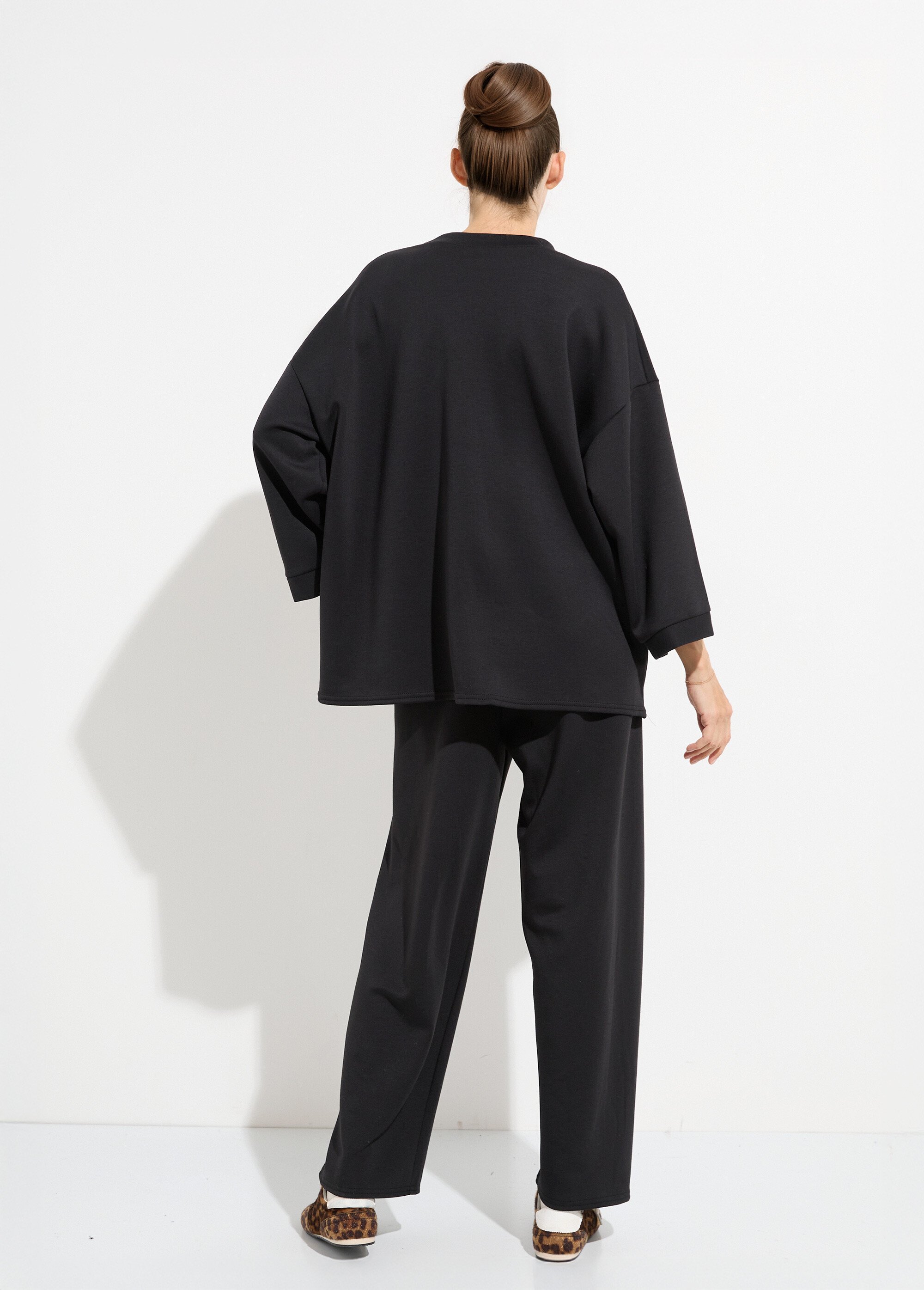 Ensemble confort 2 pièces, stretch Femme Noir MQ-4183 DO1