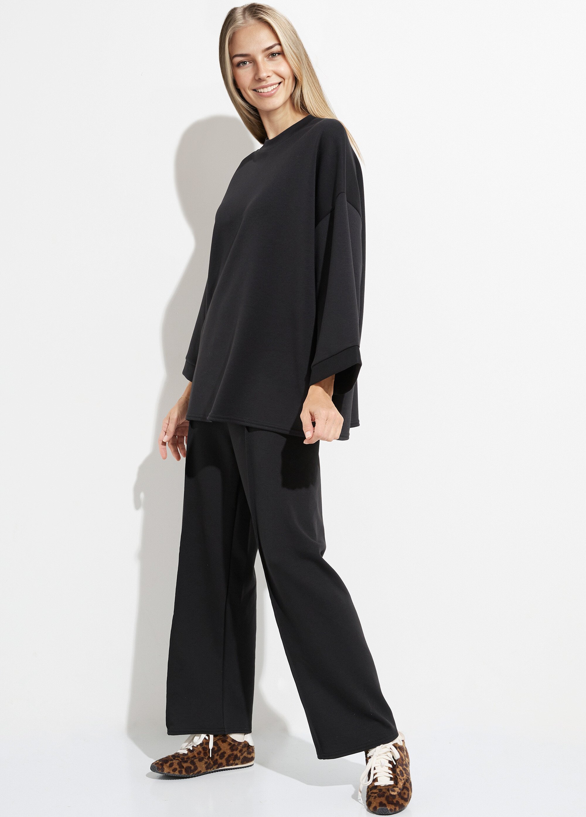 Ensemble confort 2 pièces, stretch Femme Noir MQ-4183 MV1