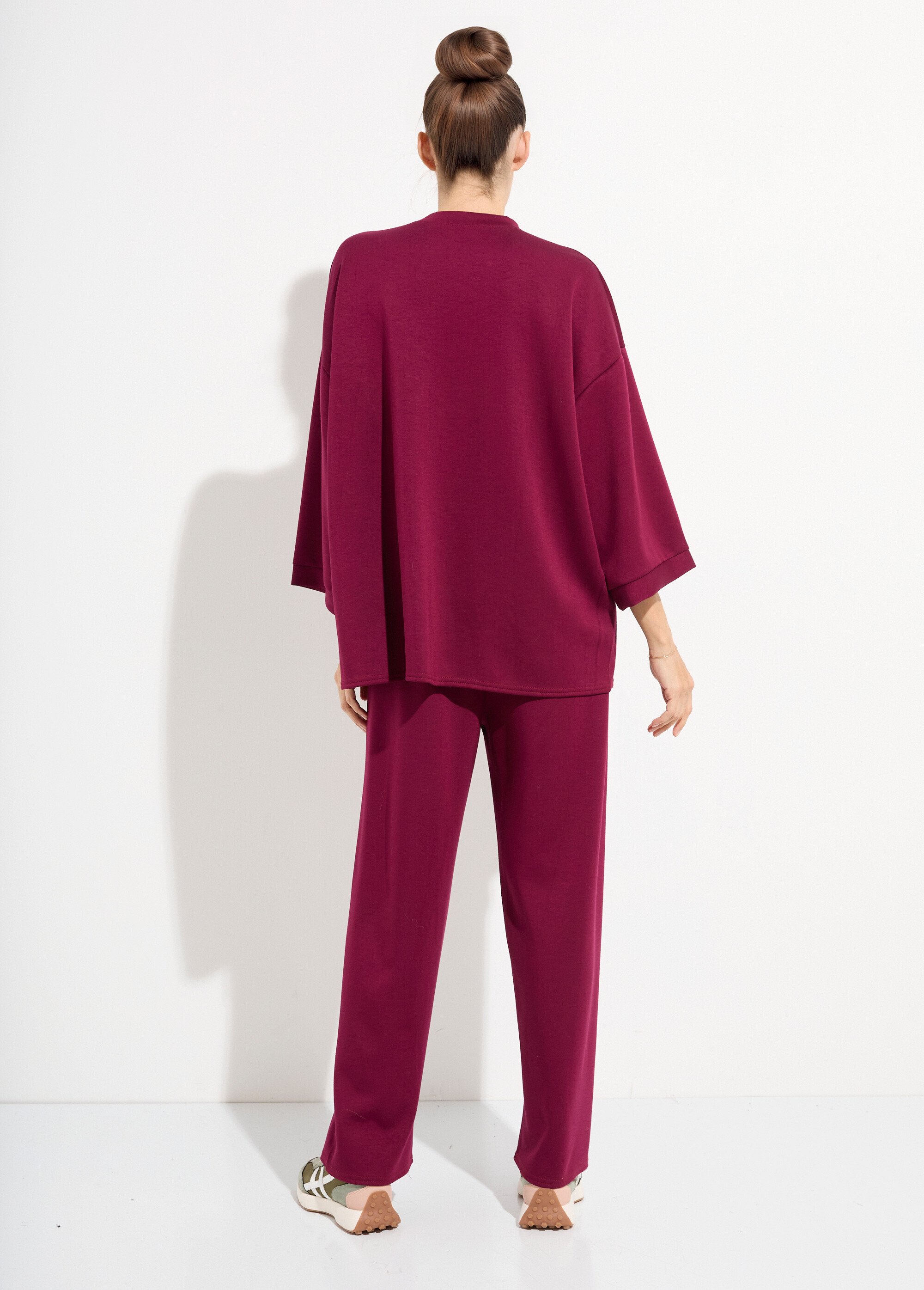 Ensemble confort 2 pièces, stretch Femme Rouge MQ-4183 DO1