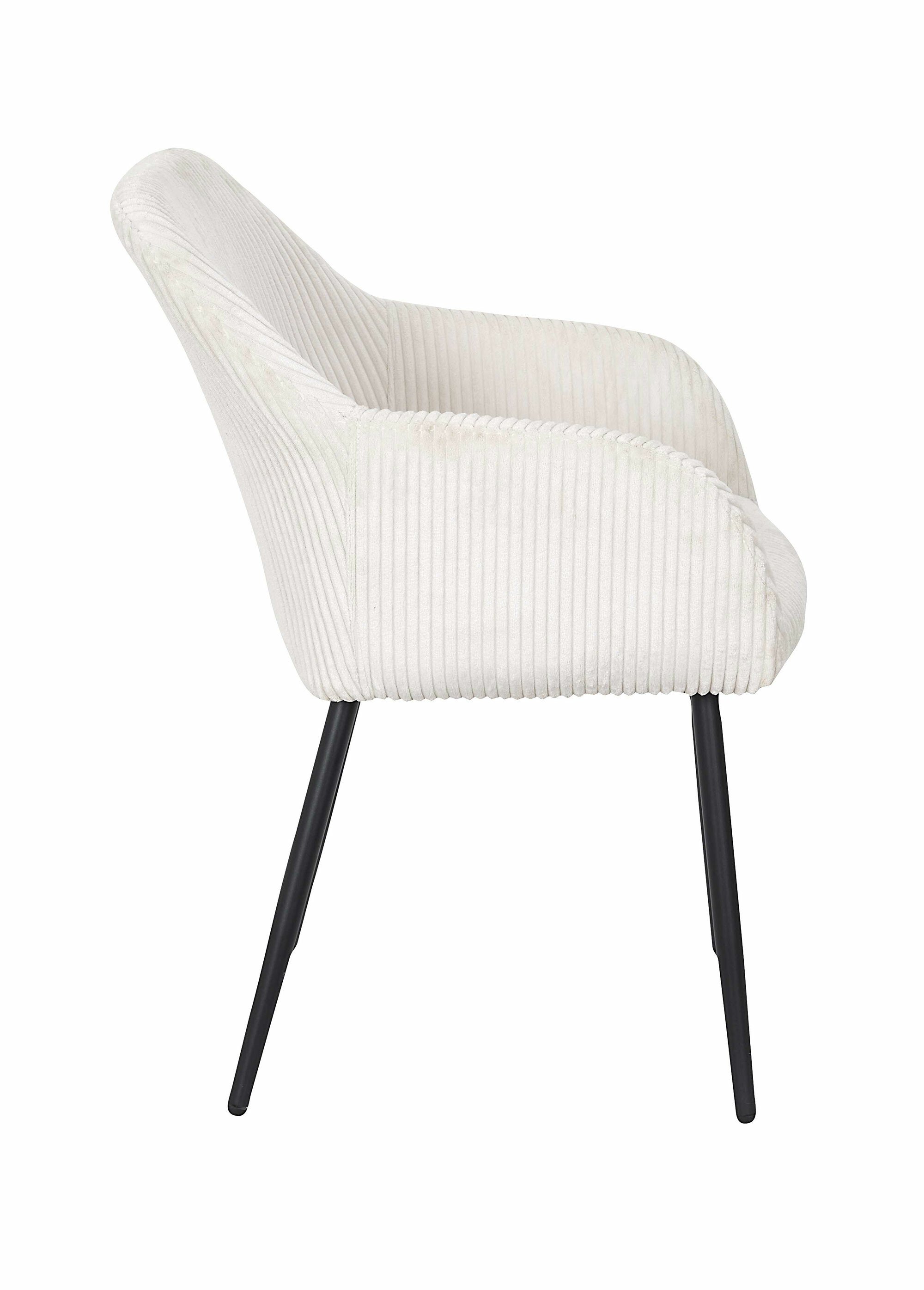 Fauteuil compact en velours cotelé, 2T BEIGE CMP-HD0280 DE2