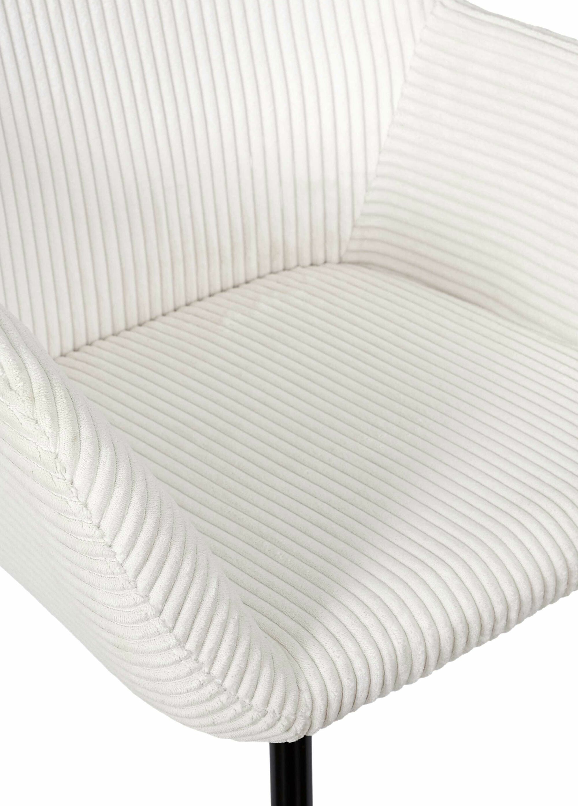 Fauteuil compact en velours cotelé, 2T BEIGE CMP-HD0280 DE3