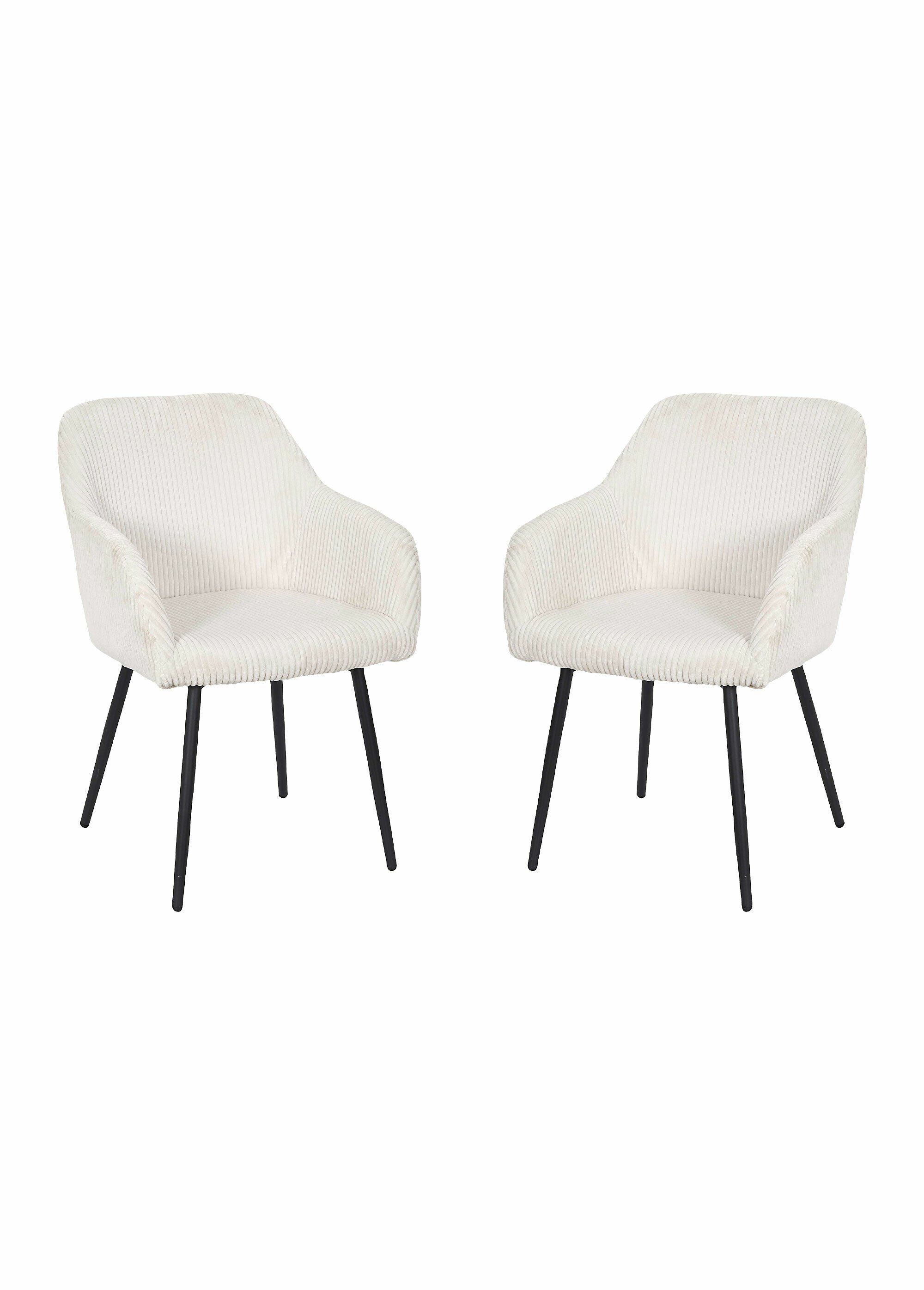 Fauteuil compact en velours cotelé, 2T BEIGE CMP-HD0280 FA1