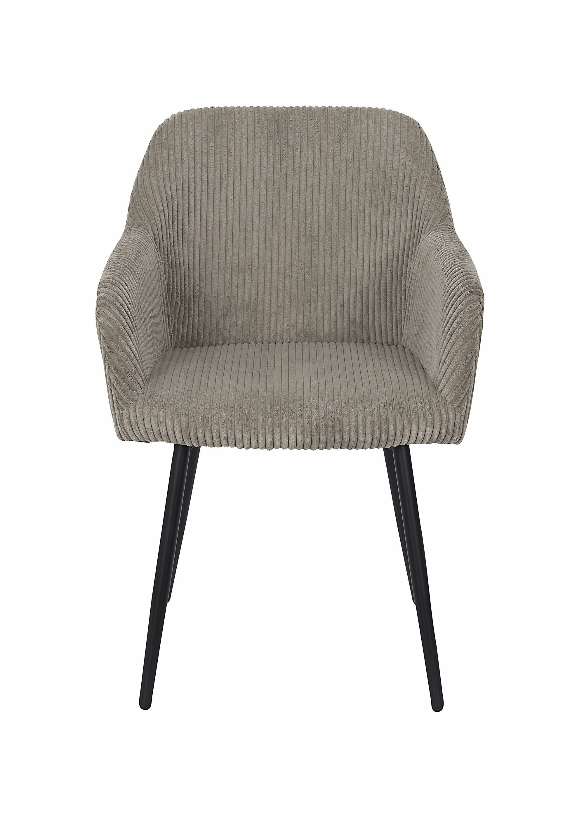 Fauteuil compact en velours cotelé, 2T MARRON CMP-HD0280 DE1