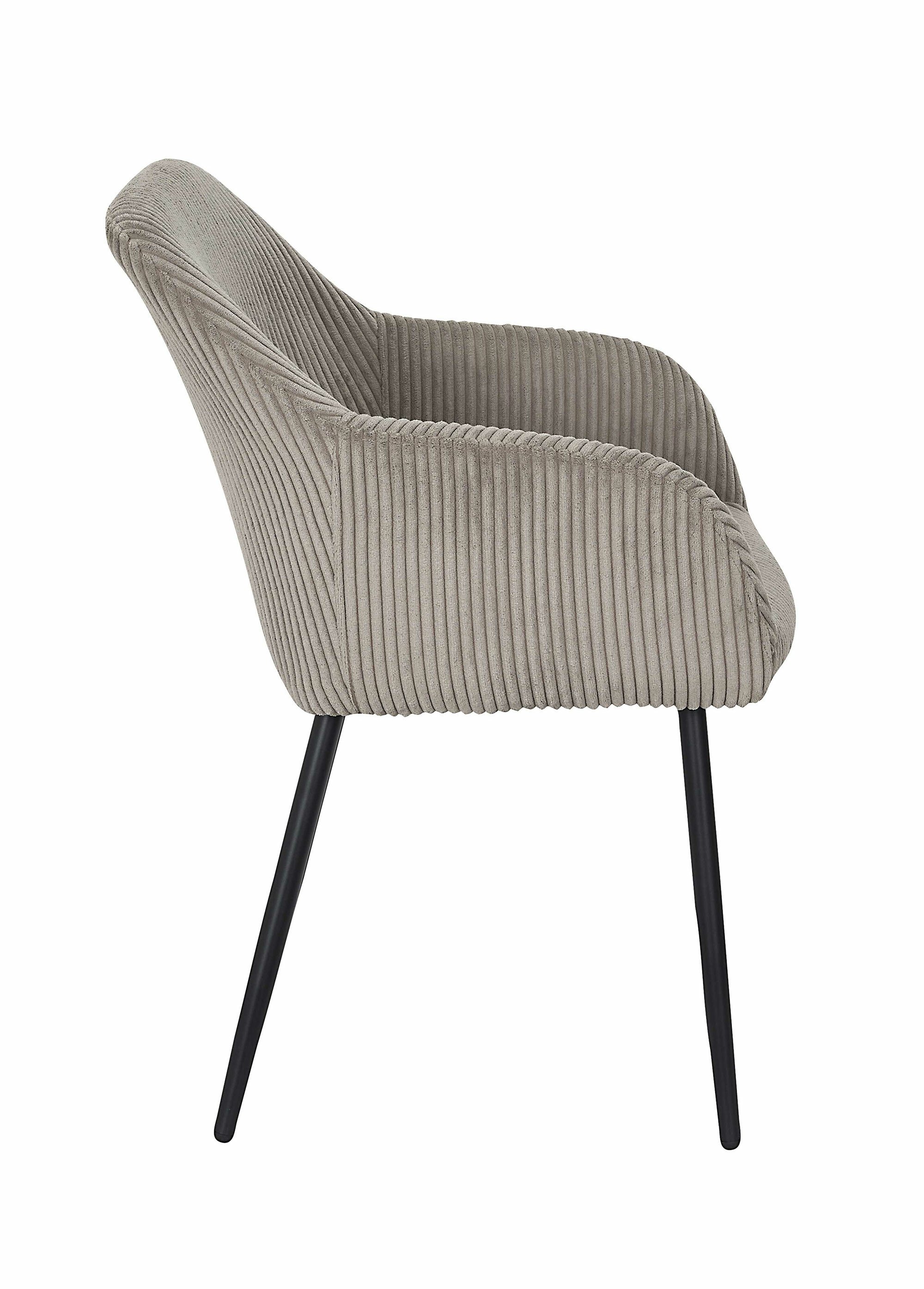 Fauteuil compact en velours cotelé, 2T MARRON CMP-HD0280 DE2