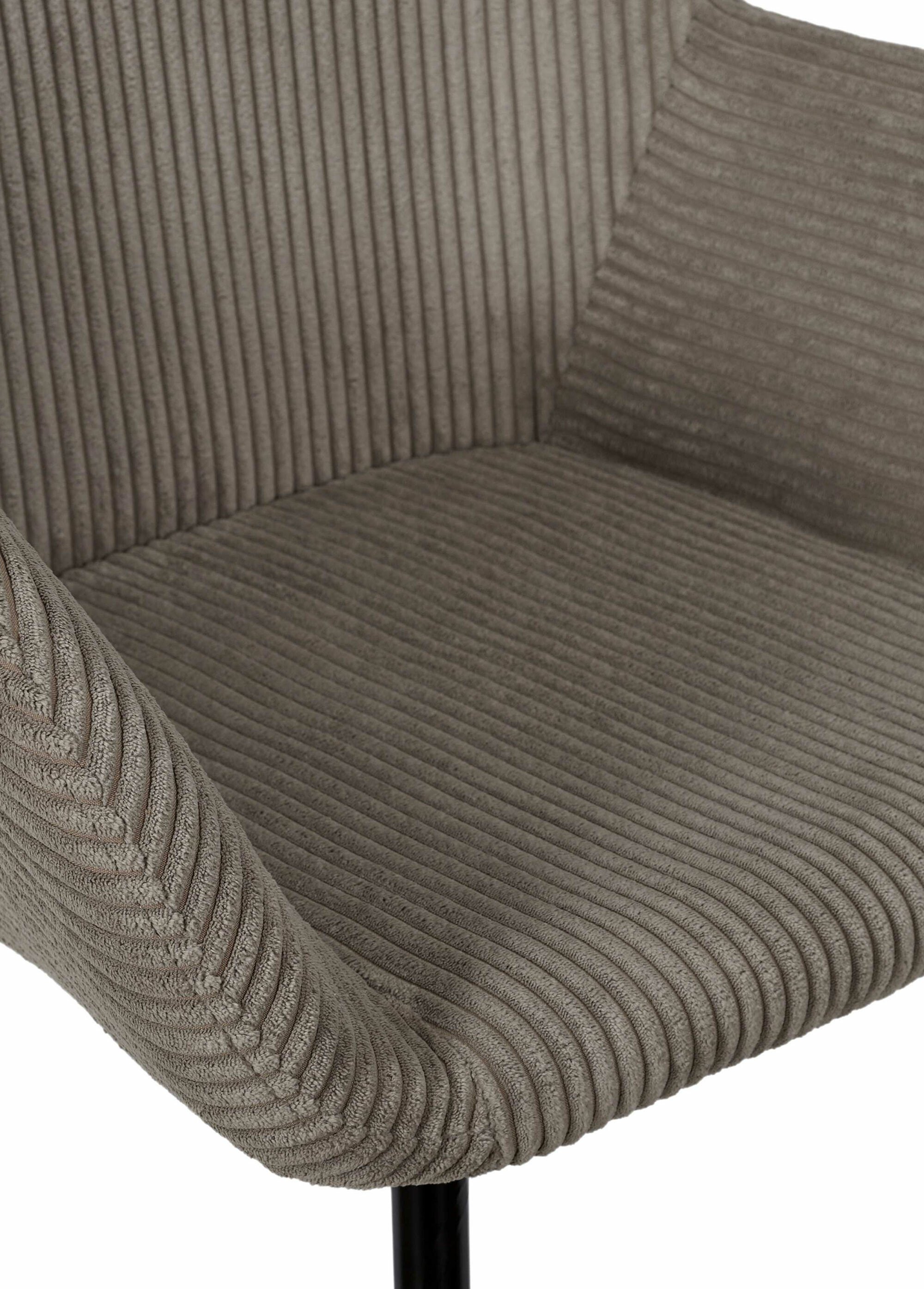 Fauteuil compact en velours cotelé, 2T MARRON CMP-HD0280 DE3