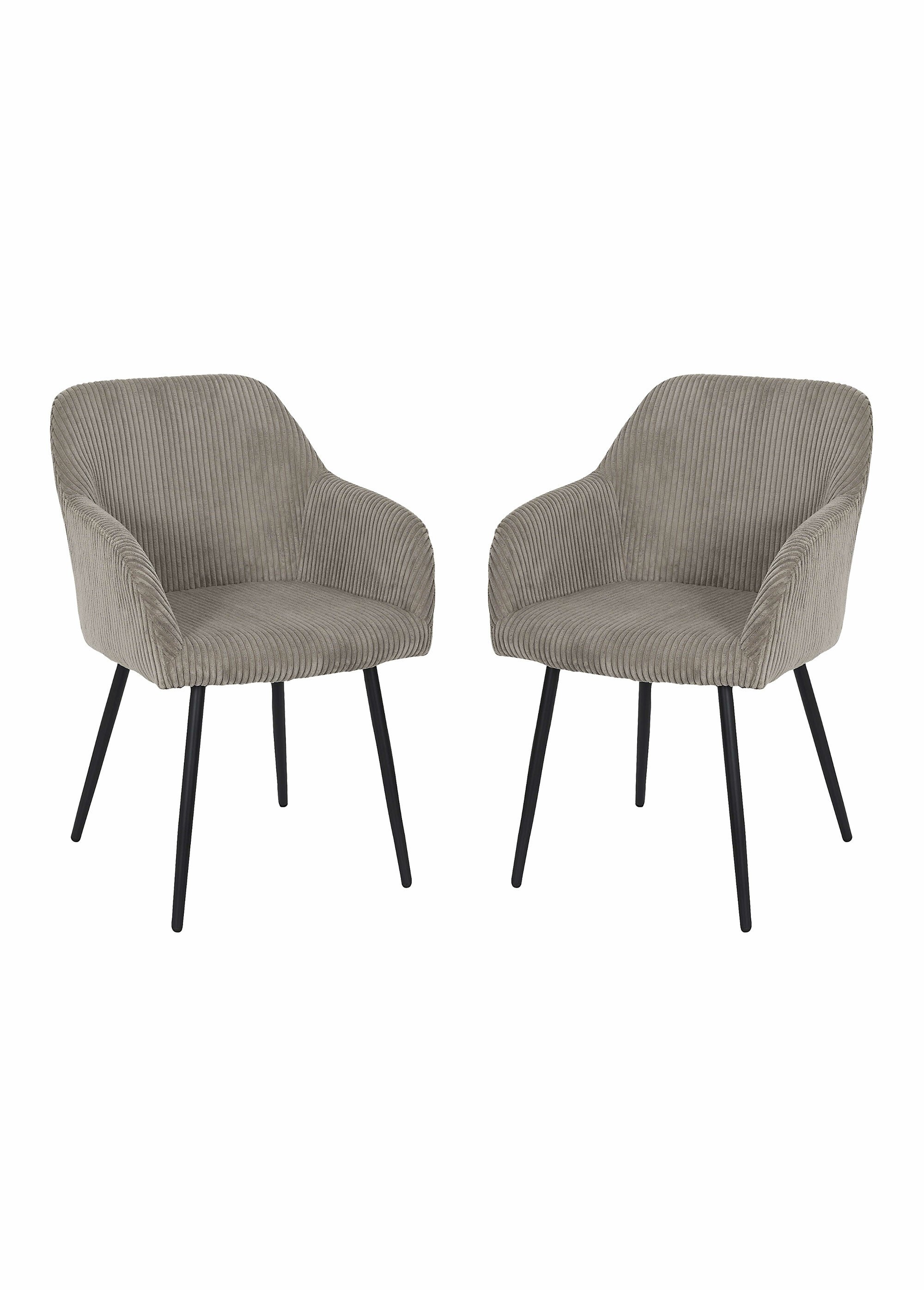 Fauteuil compact en velours cotelé, 2T MARRON CMP-HD0280 FA1