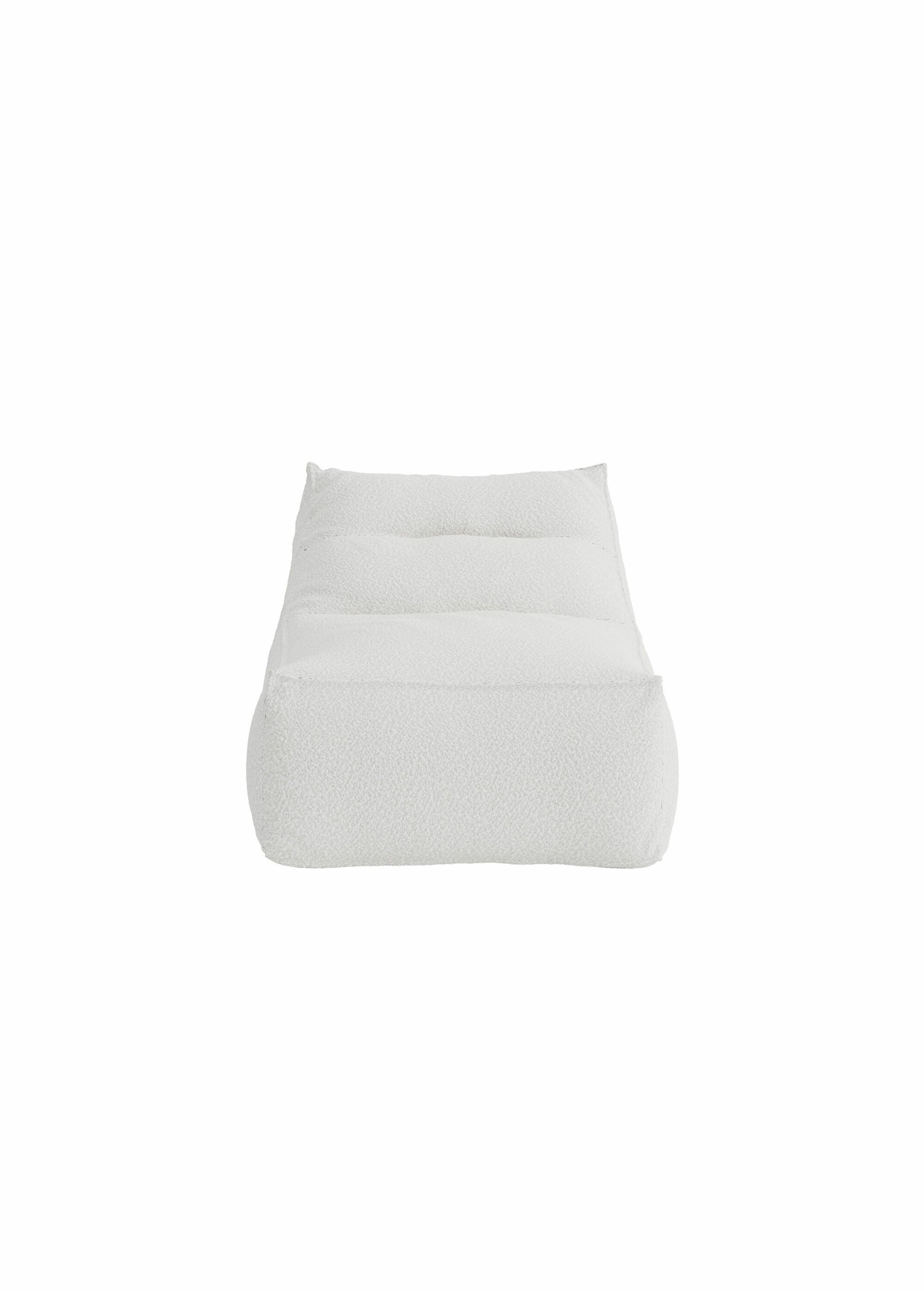 Fauteuil moelleux XXL en tissu BLANC VEN-6171-111 DE1