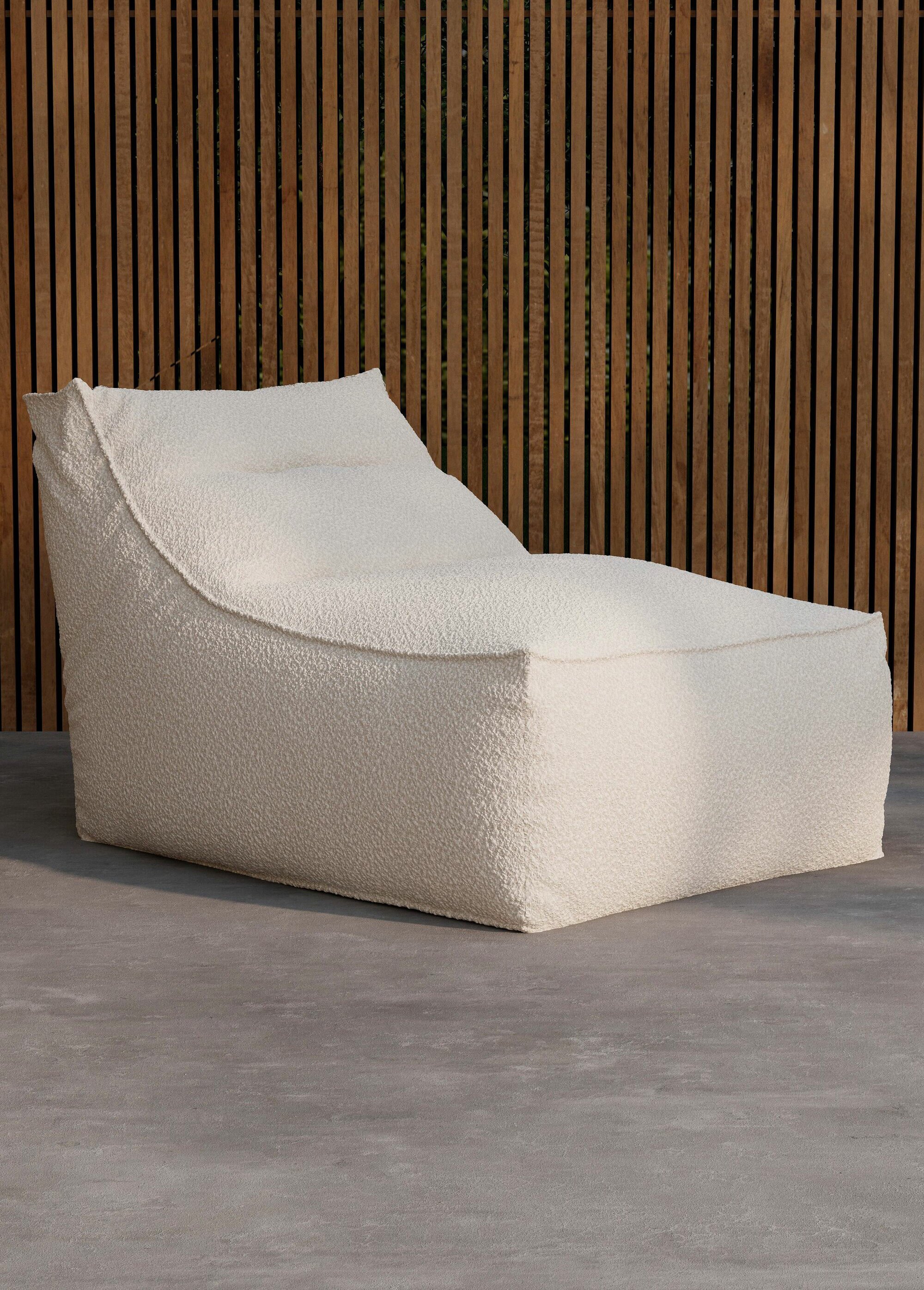 Fauteuil moelleux XXL en tissu BLANC VEN-6171-111 SI1
