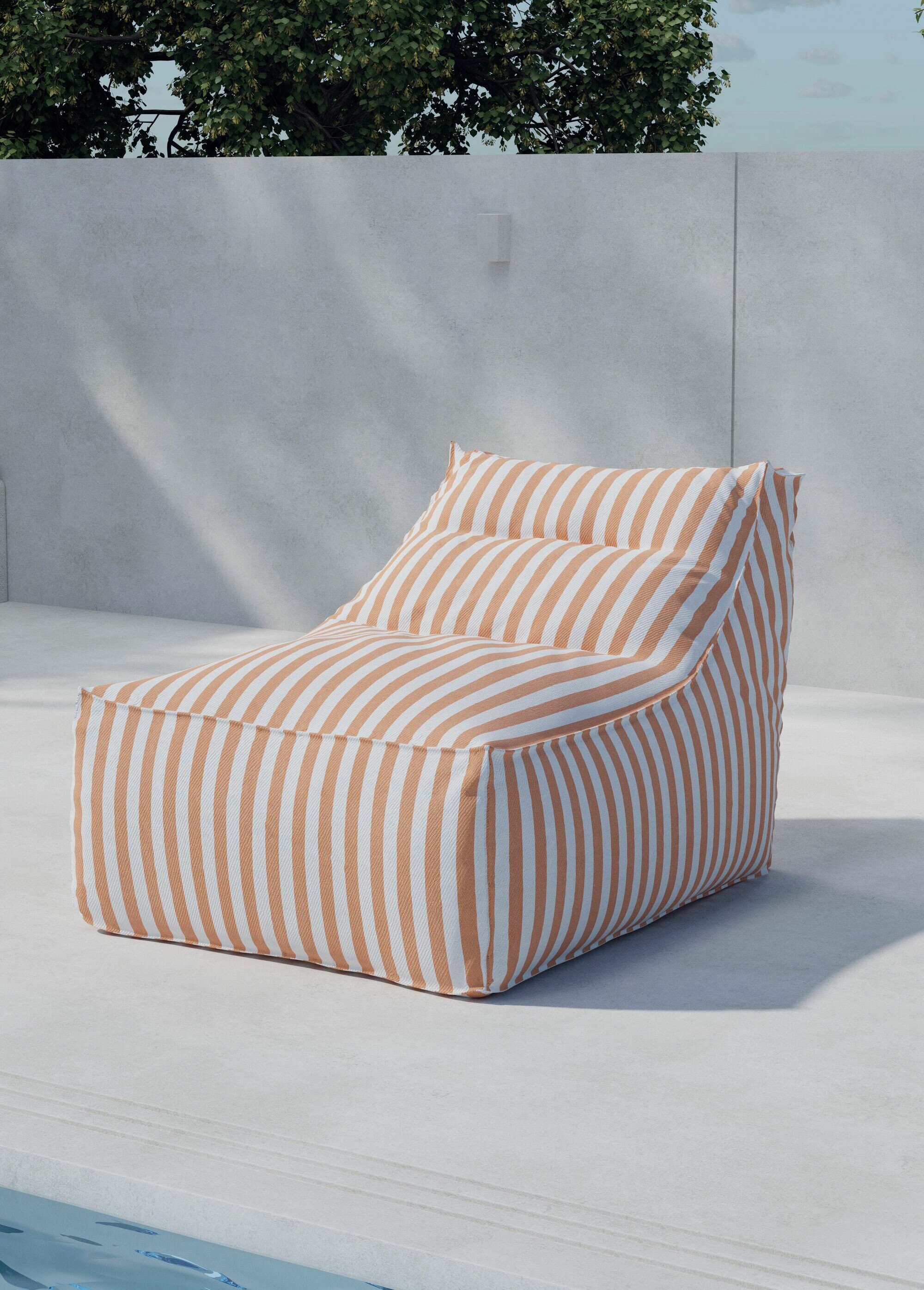 Fauteuil moelleux XXL en tissu ORANGE VEN-6171-111 SI1