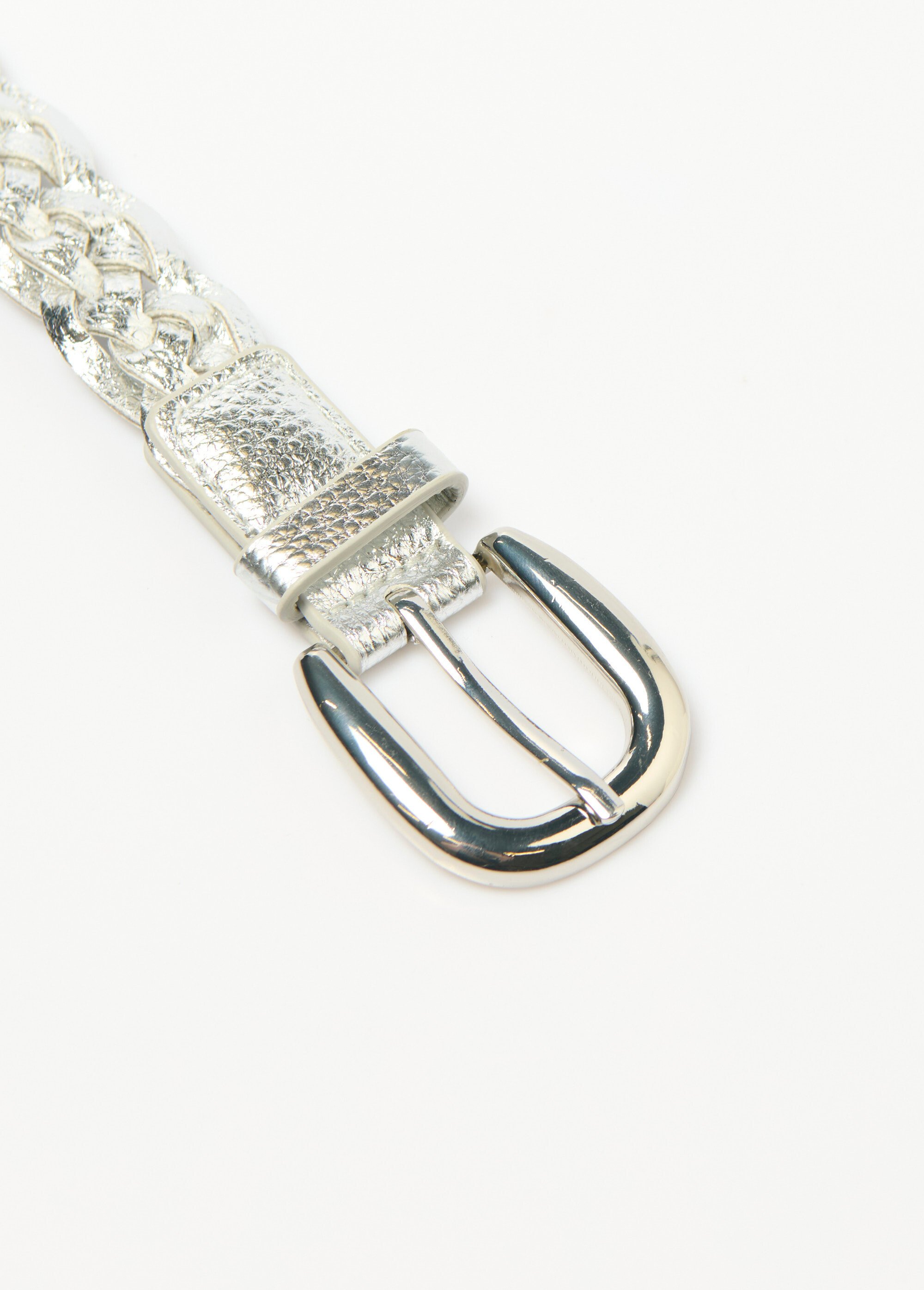 Ceinture boucle d'or cuir argenté argenté Jules & Jenn | La Redoute Ceinture boucle d'or cuir argenté argenté Jules & Jenn | La Redoute
