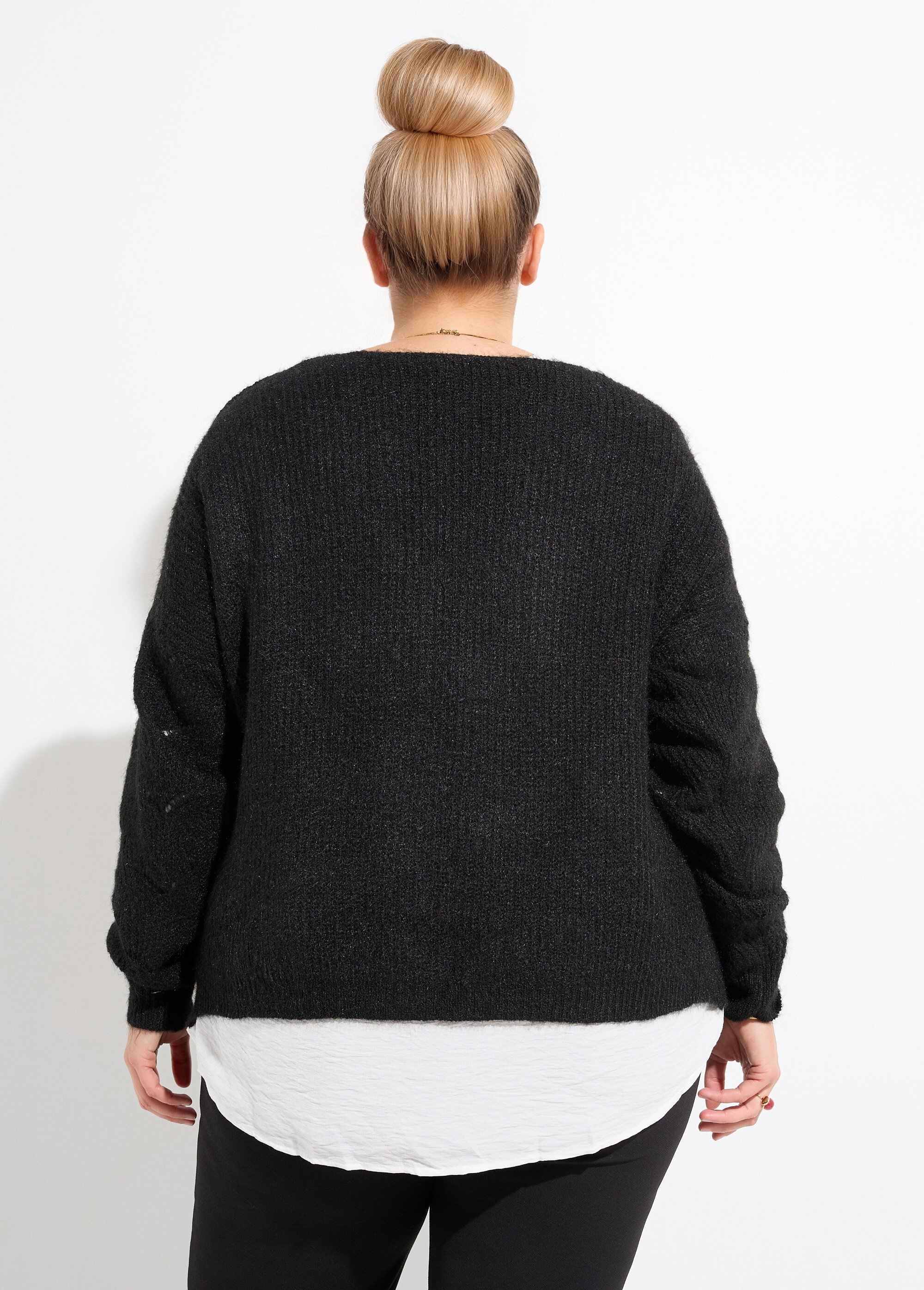 Gilet chaud maille mousseuse avec laine