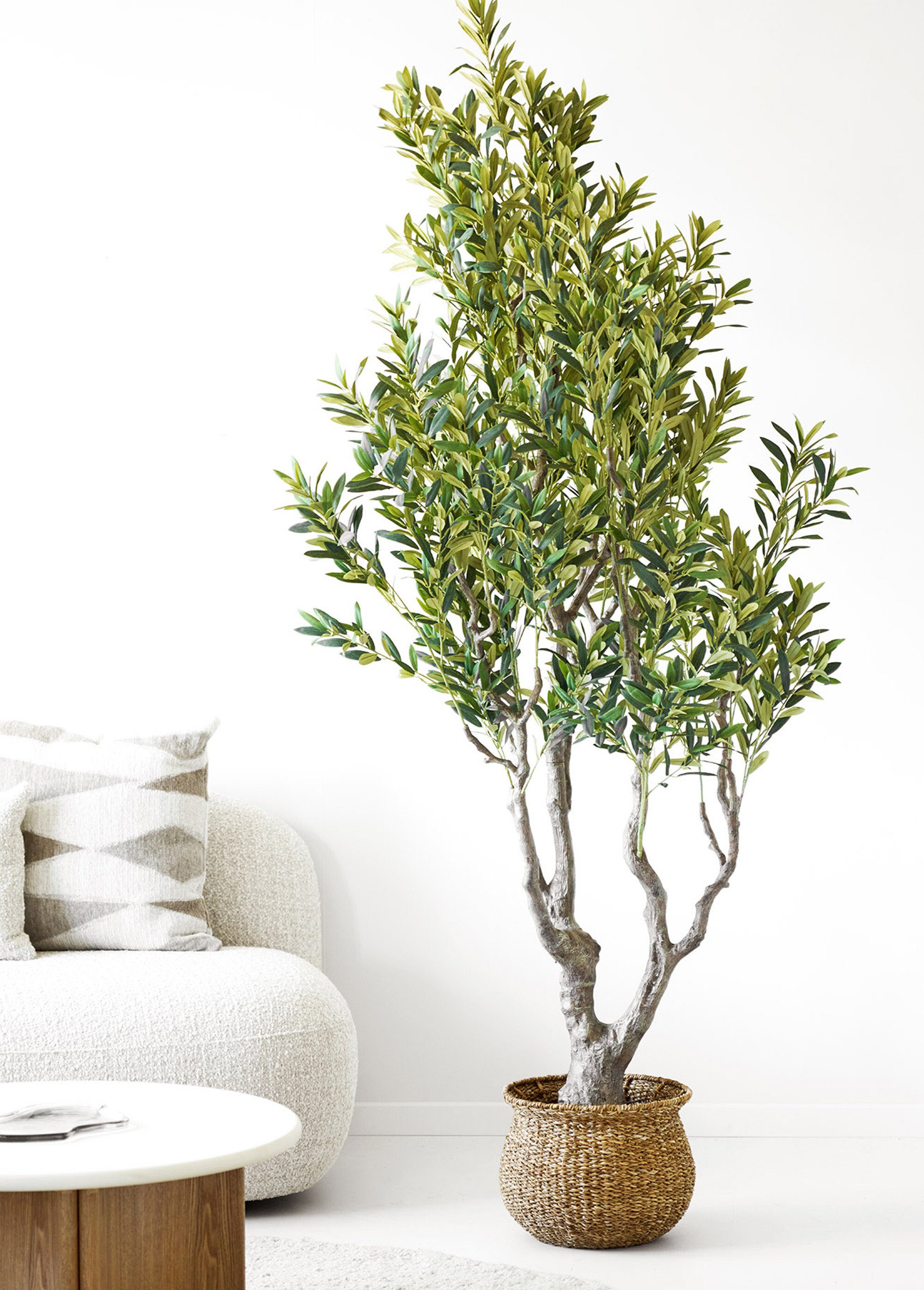 Grand olivier artificiel 220cm en pot Vert HN-9501095 SI1