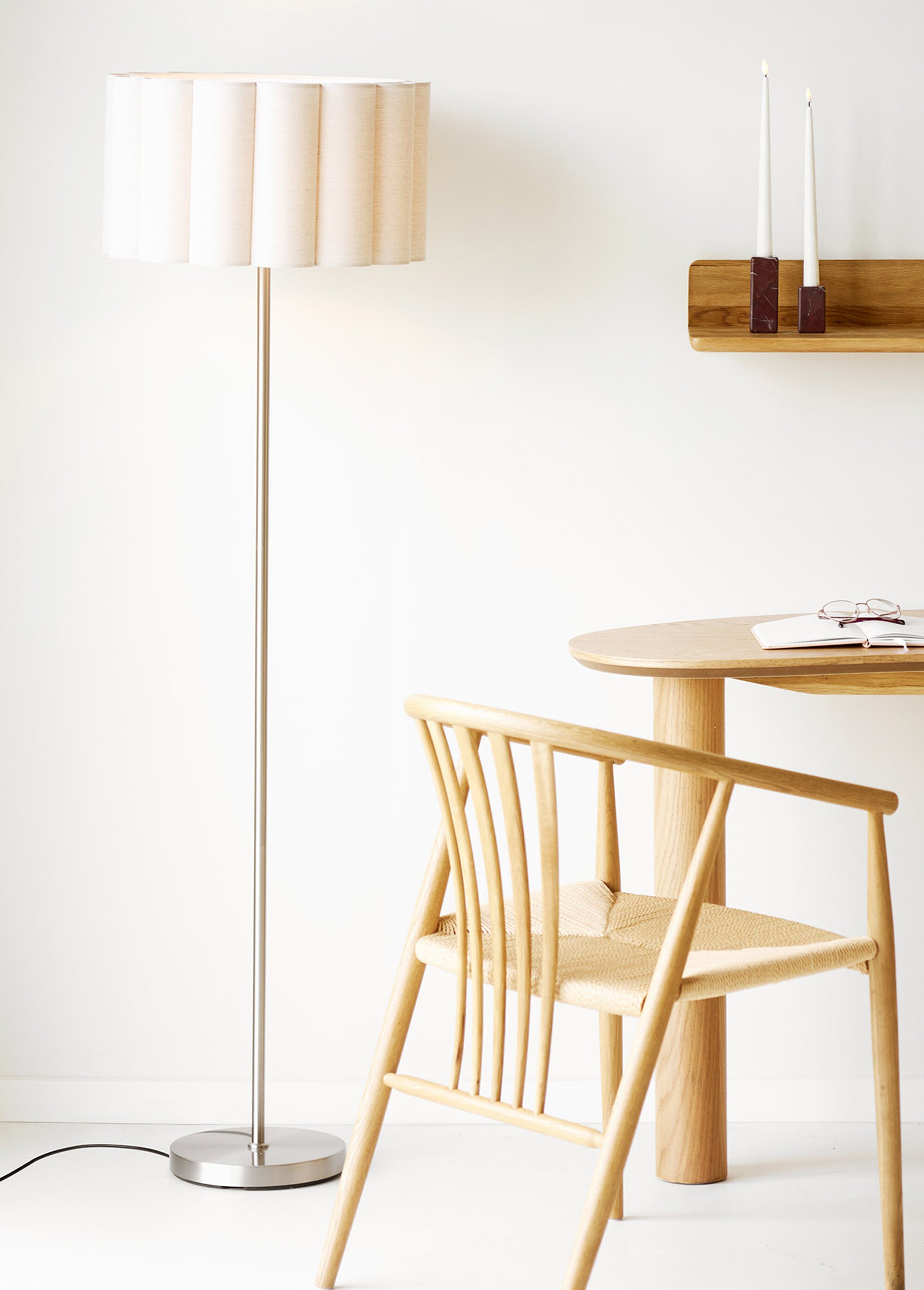 lampadaire métal abat-jour lin WATTON BEIGE HN-6550003 SI1