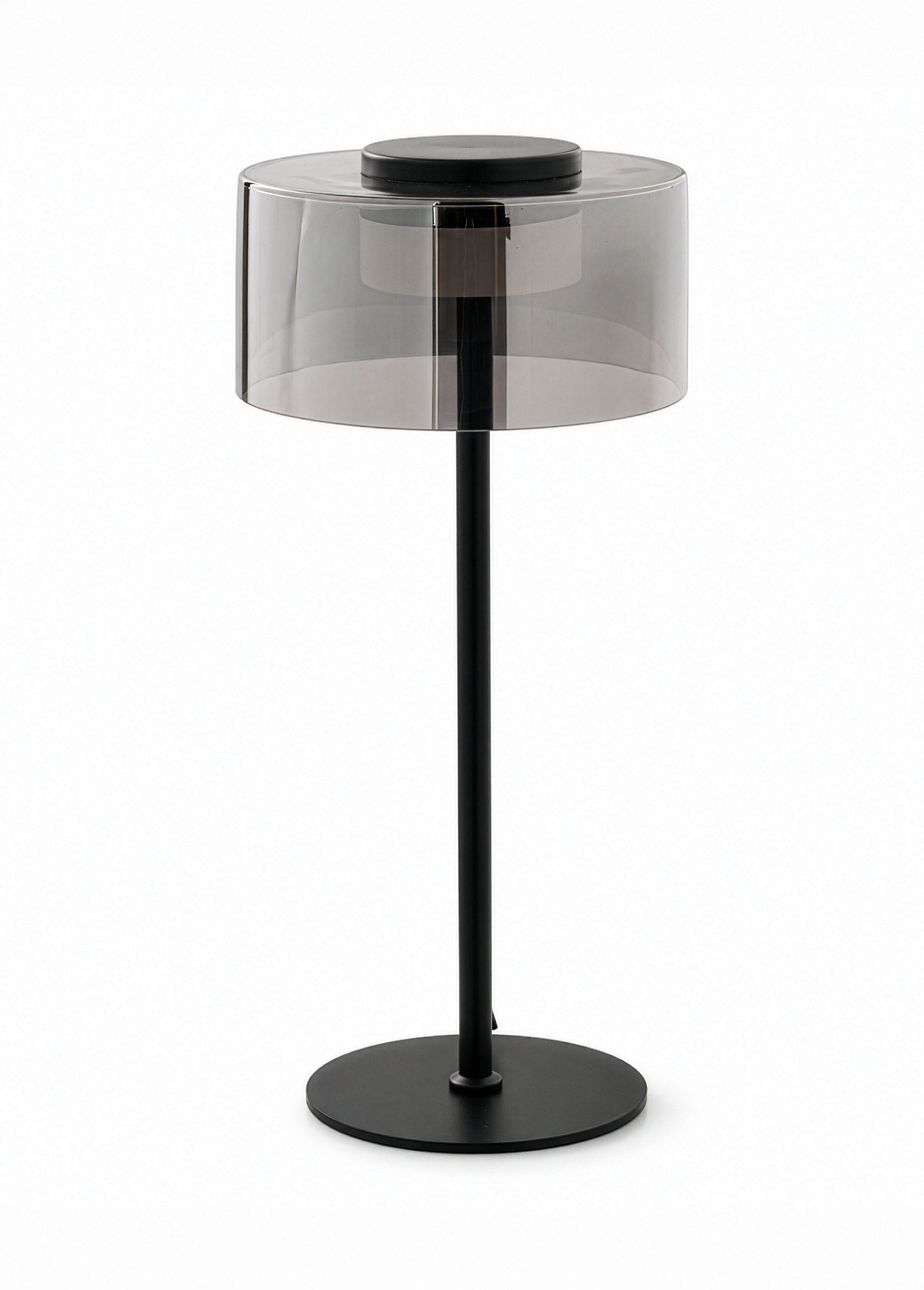 Lampe à poser en verre et métal CHOLET NOIR HN-6450012 FA1