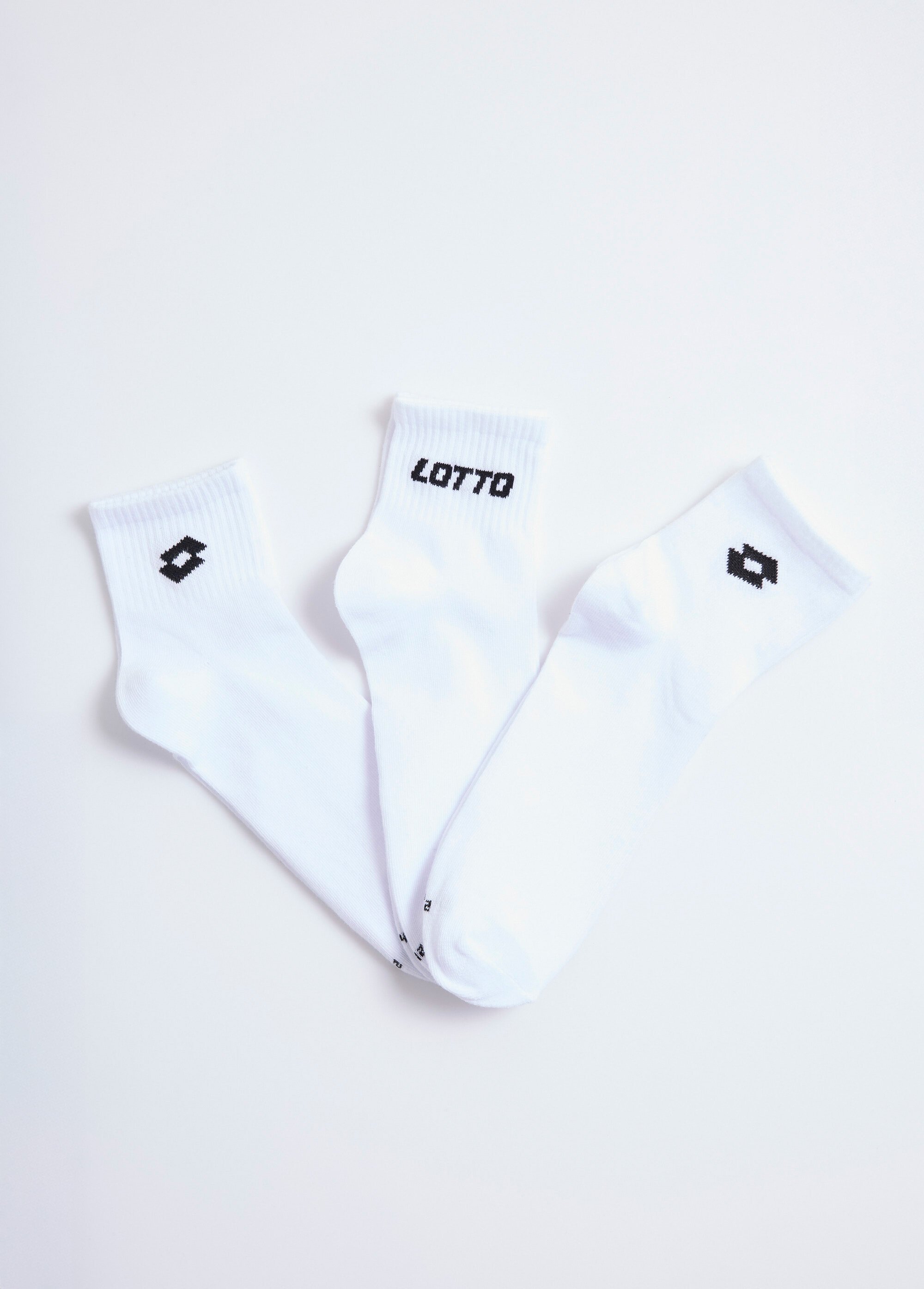 Mi-chaussettes sport à côtes avec logo
