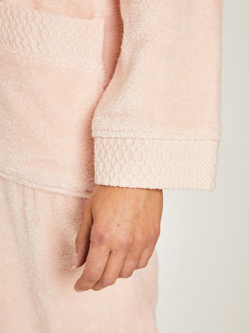 Peignoir éponge pur coton forme kimono Femme Rose SUHEL DE4