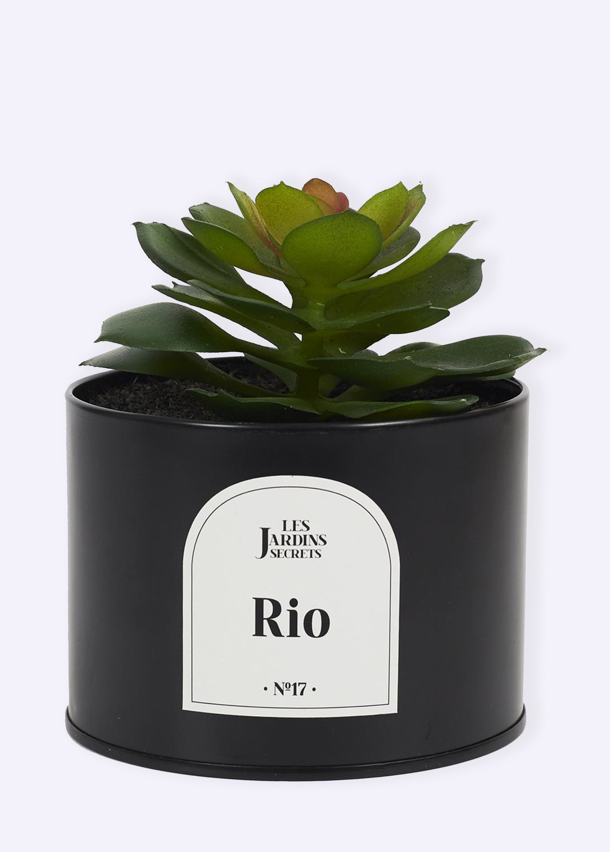 Plante artificielle Oasis + pot métal