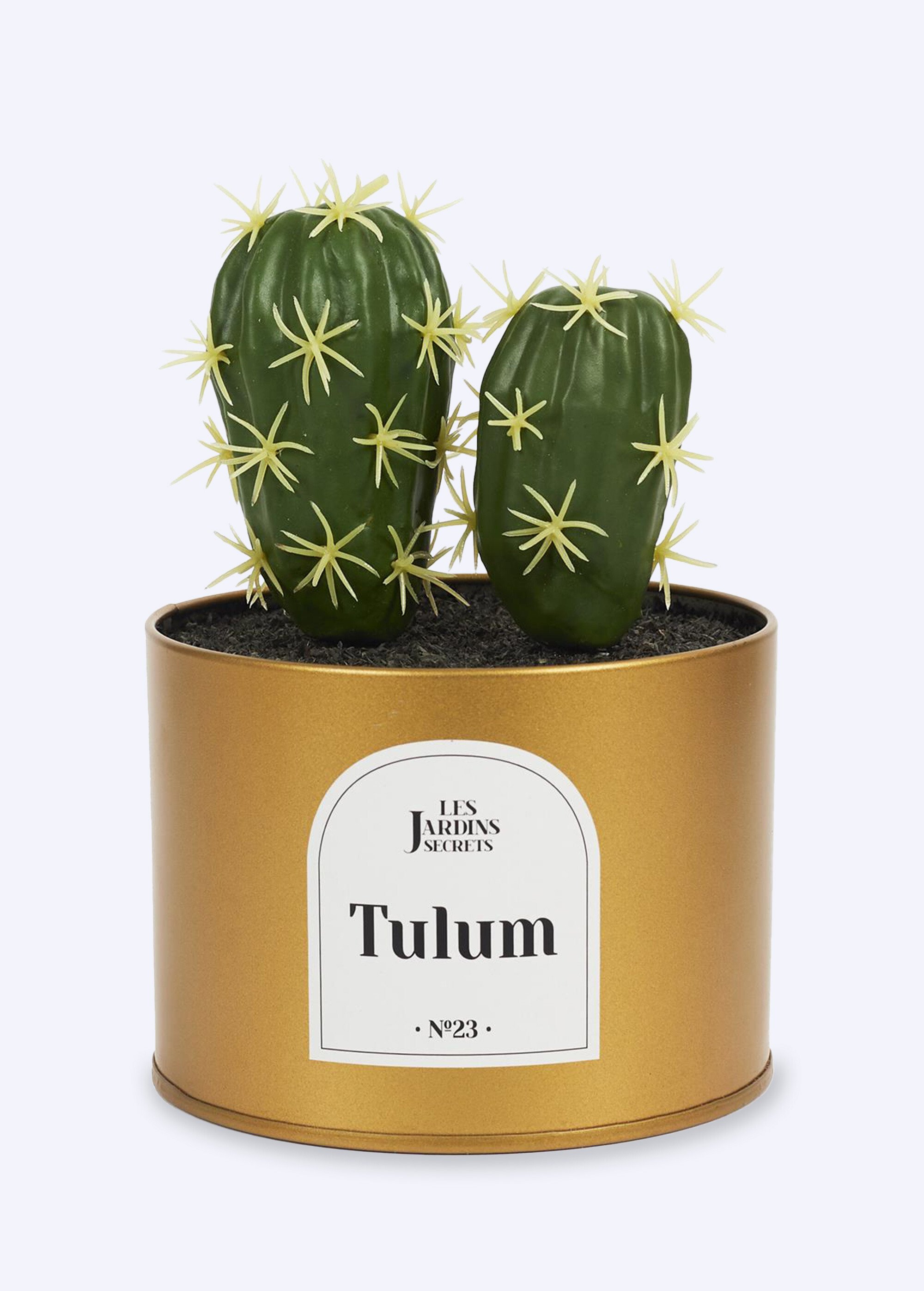 Plante artificielle Oasis + pot métal Doré CMP-HD8103 FA1