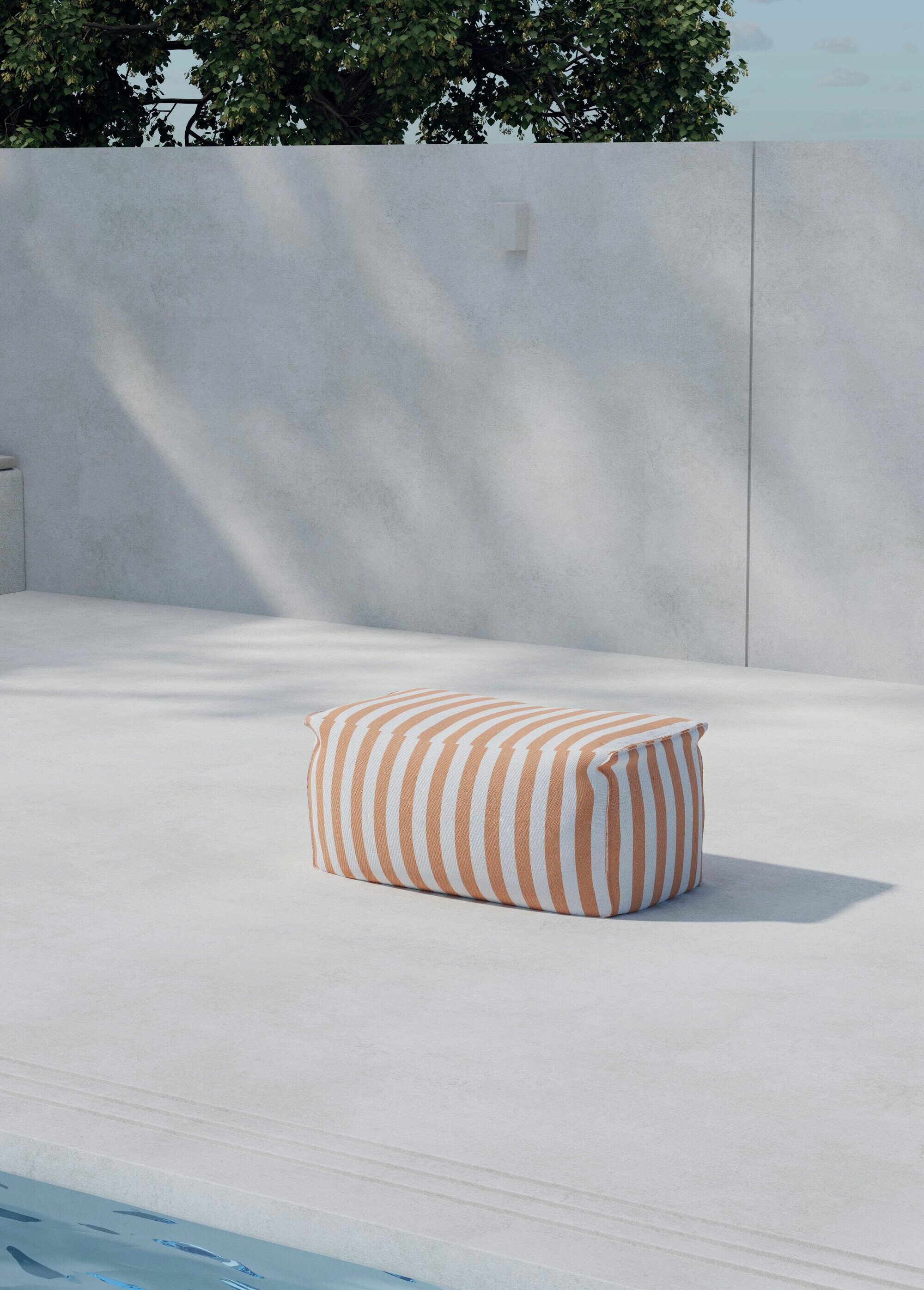 Pouf moelleux XXL en tissu ORANGE VEN-6172-002 SI1