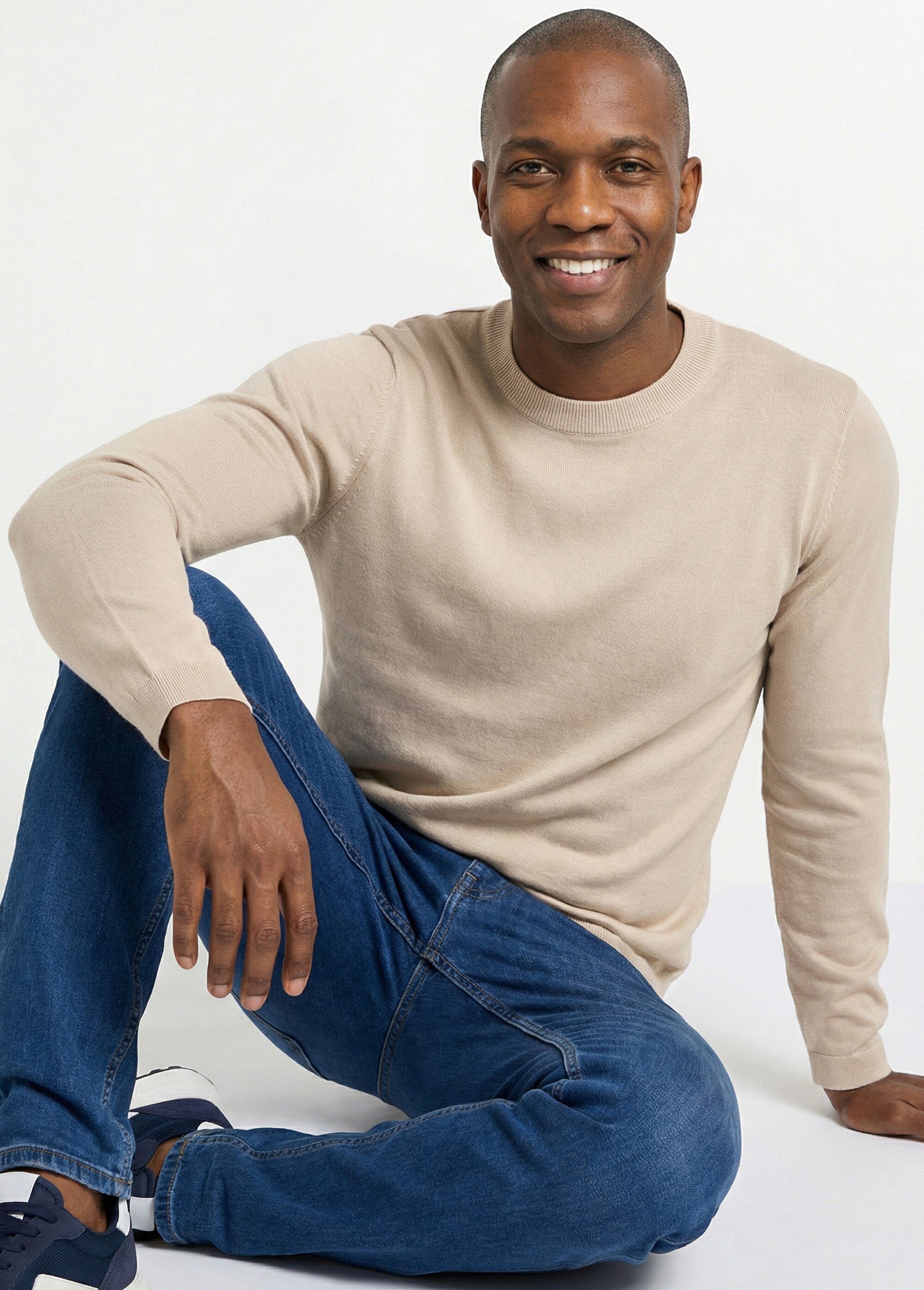 Pull en fine maille avec col montant