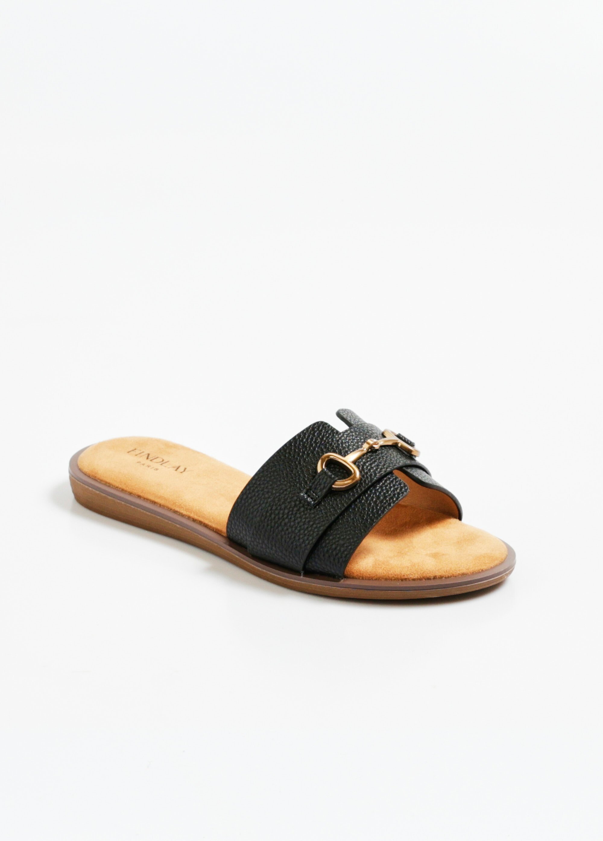 Sandales façon mules avec détail métal
