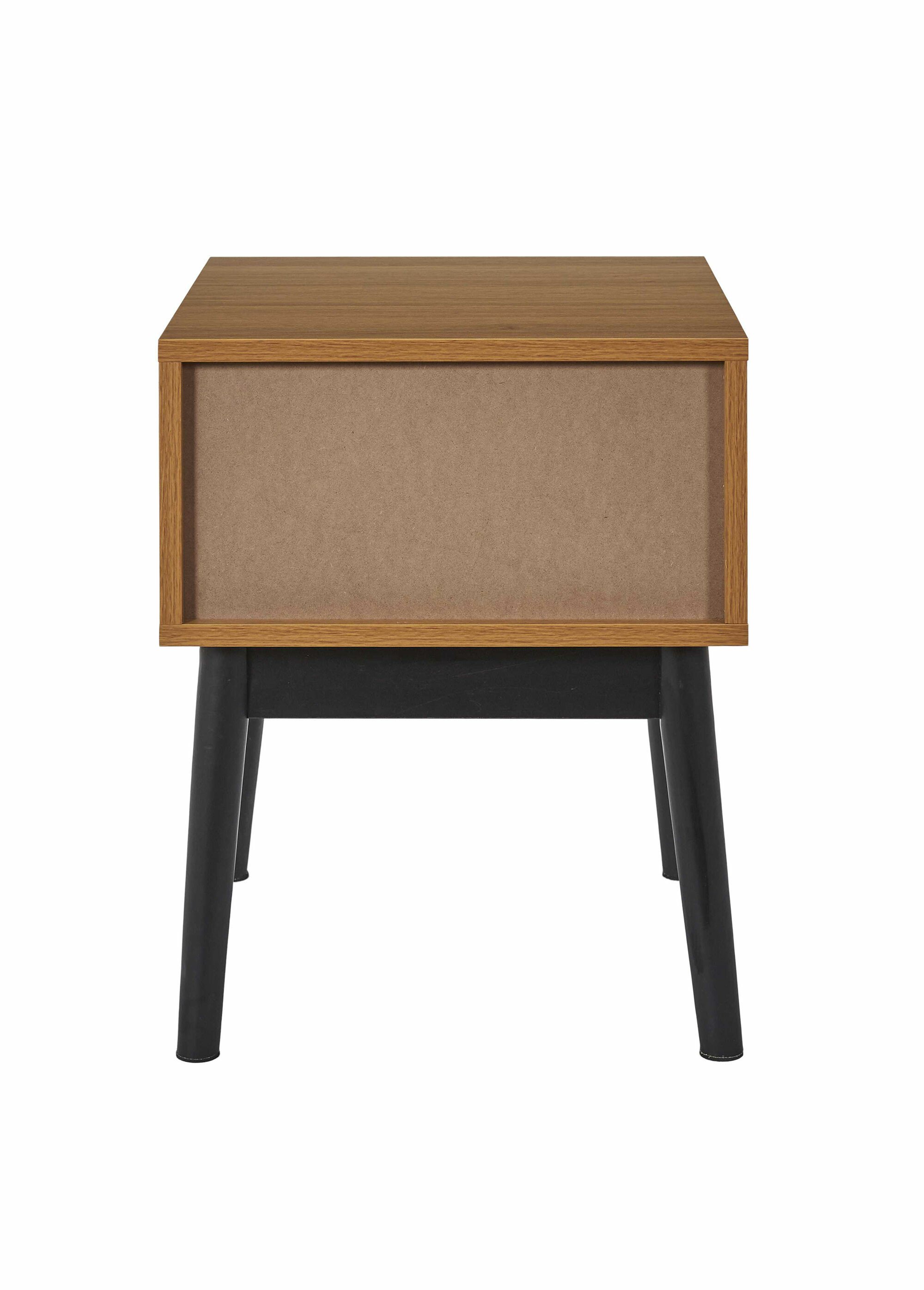 Table de chevet en bois façon chevrons MARRON CMP-HD0303 DO1