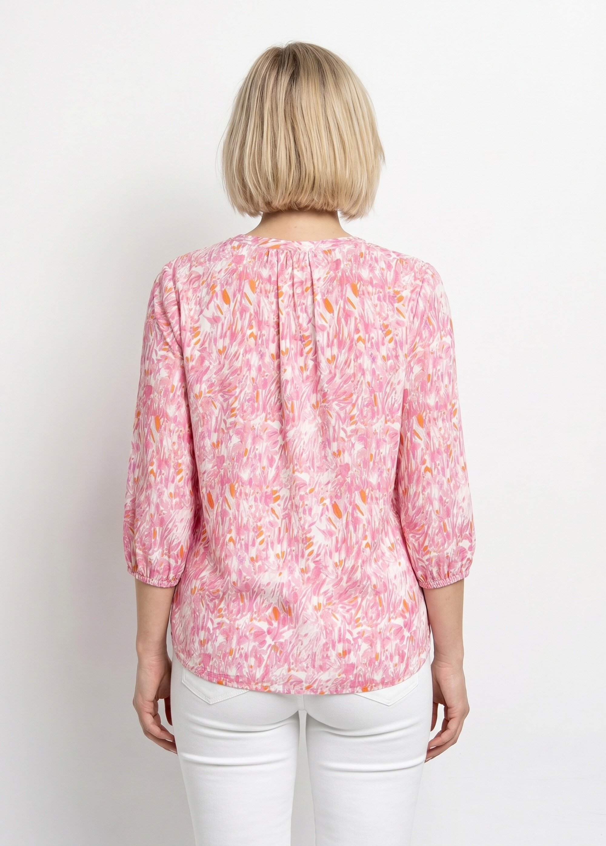 Tunique ample longue imprimée manches 3/4 Femme Rose CROISETTE DO1