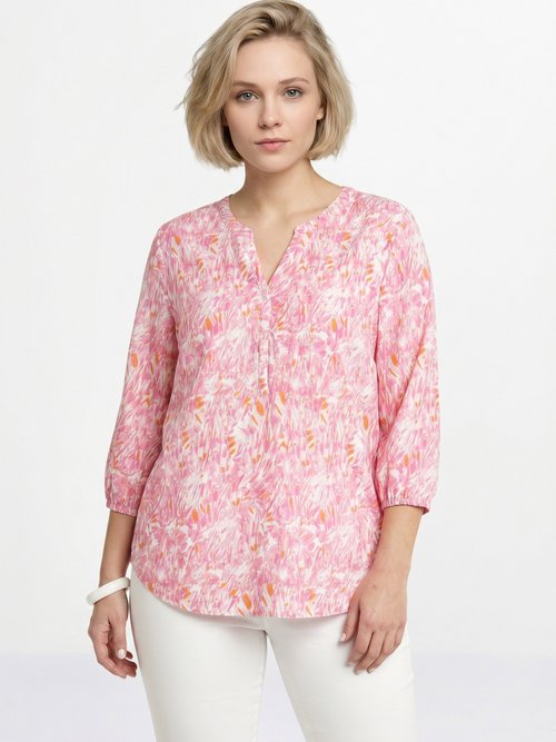 Tunique ample longue imprimée manches 3/4 Femme Rose CROISETTE FA1