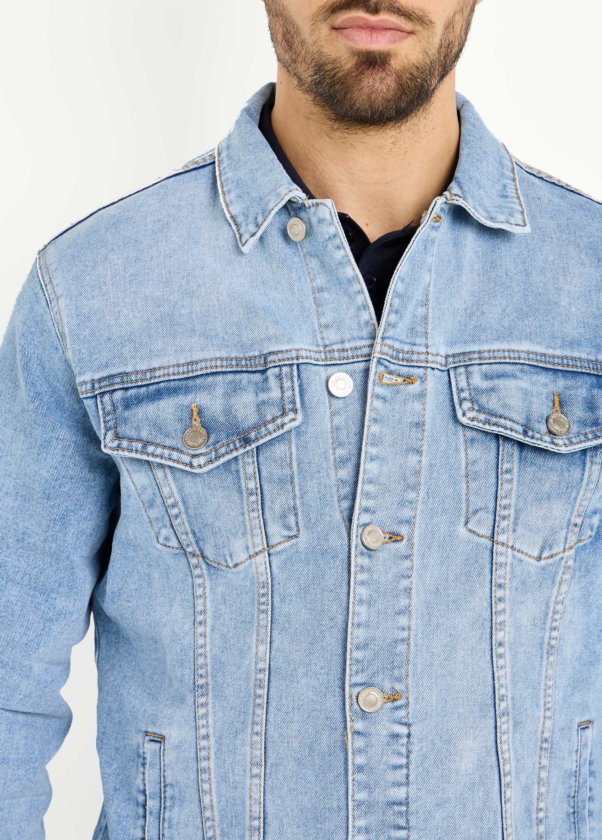 Veste en jean pour homme, Essentiel Homme Bleu LYSJS7622 DE1