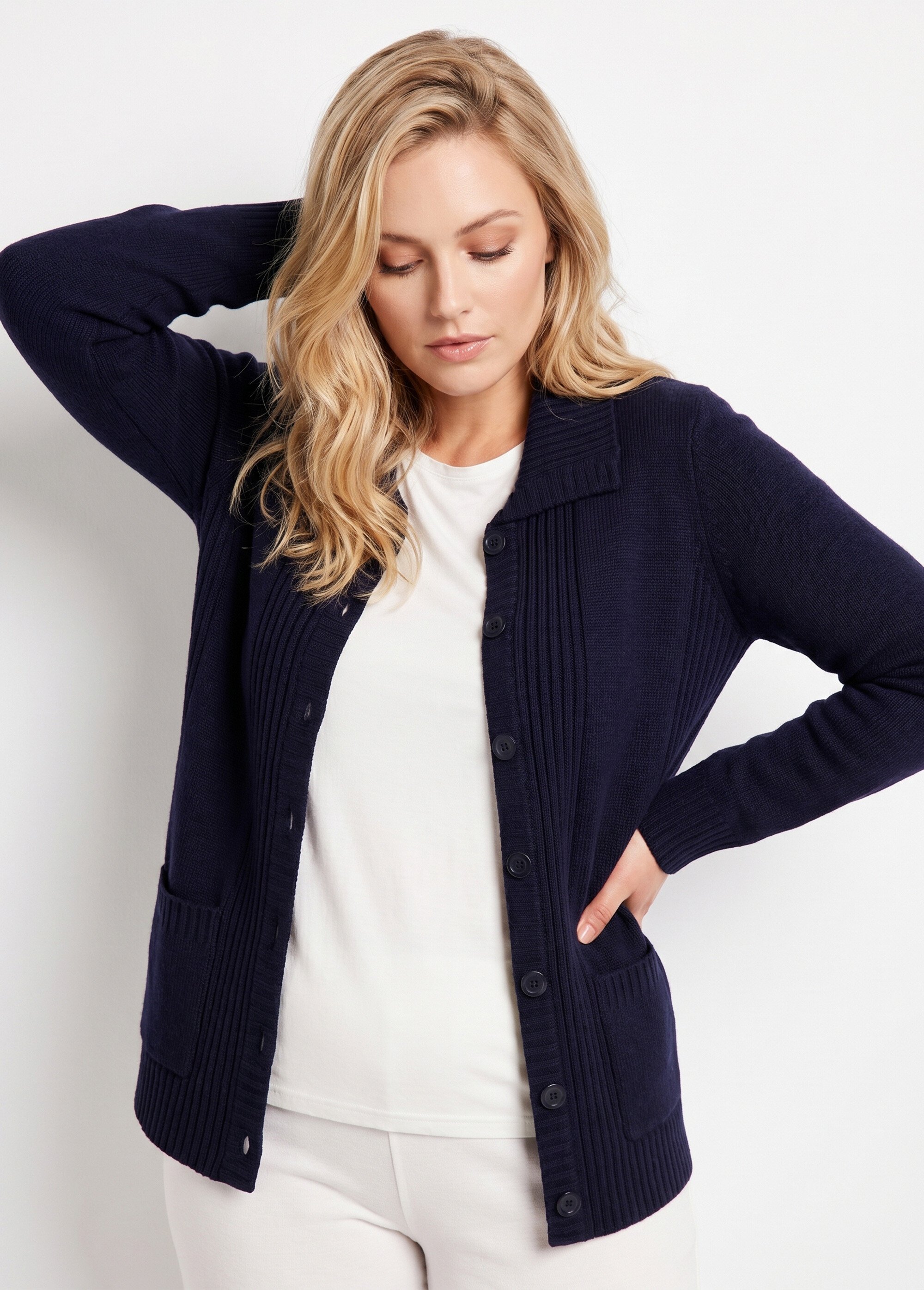 Veste gilet court épais Femme Bleu MIREILLE MV1