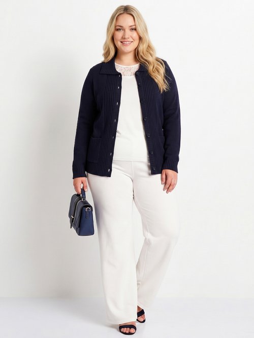 Veste gilet court épais Femme Grande Taille Bleu MIREILLE SI1