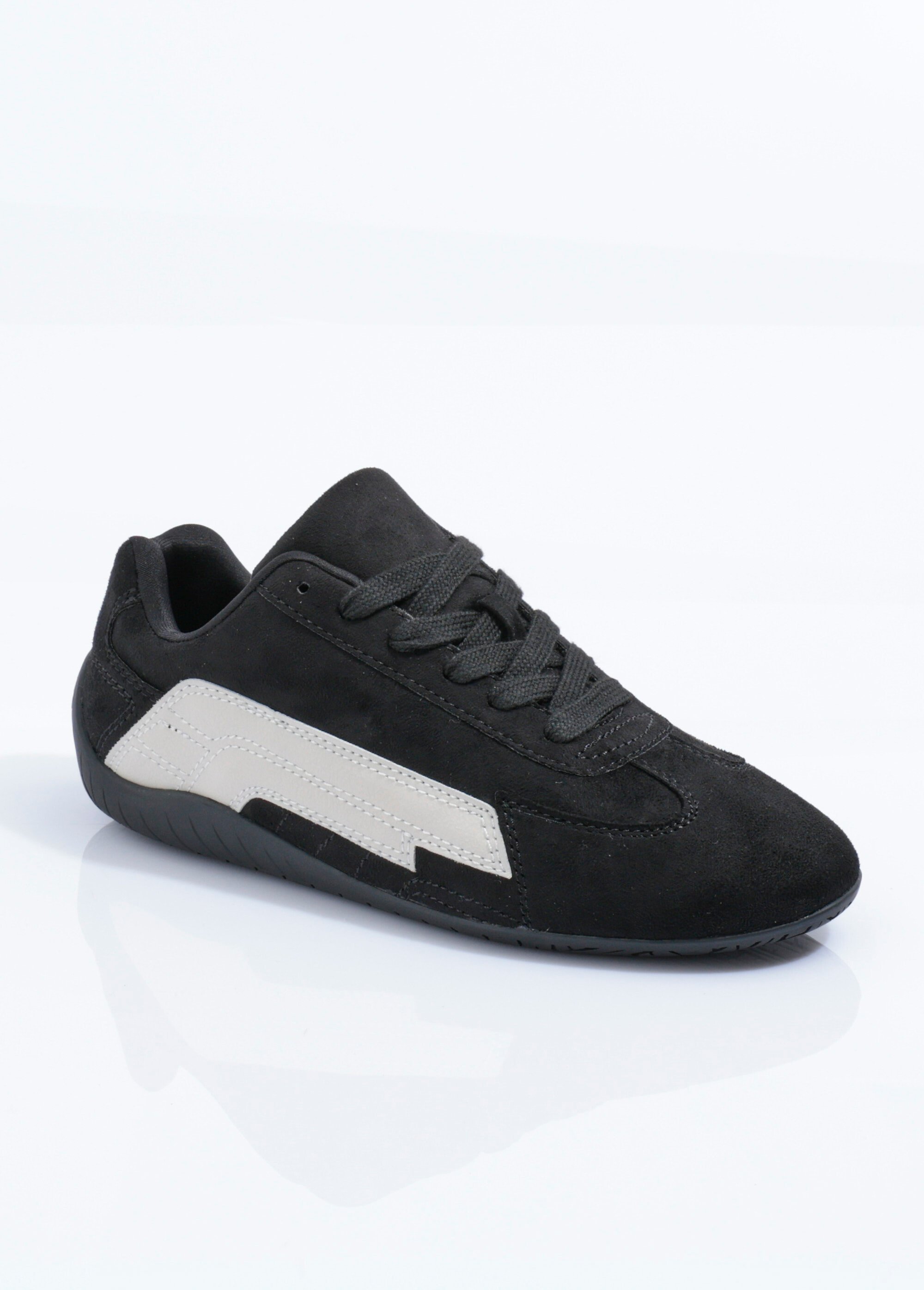Baskets sportswear avec semelle plate Femme Noir CORM5515 FA1