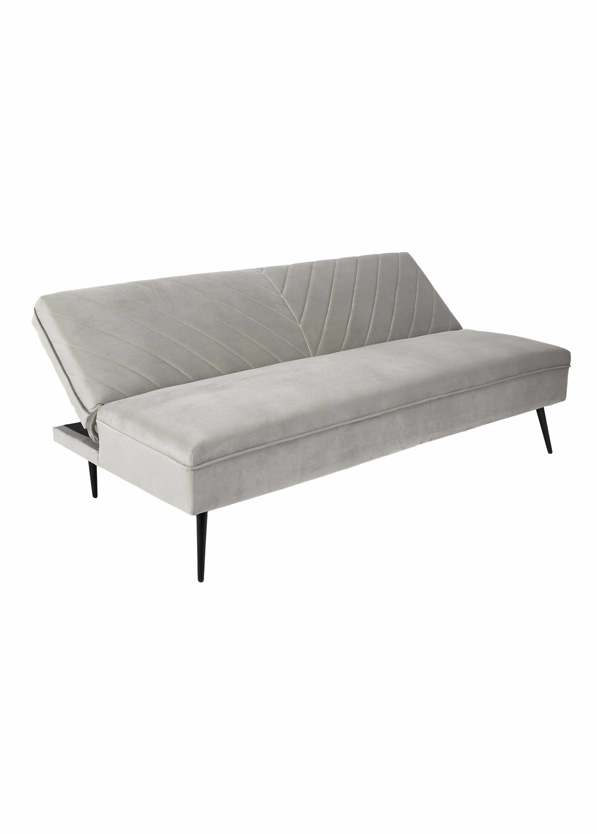 Canapé convertible dossier chevrons GRIS CMP-HD0313 DE2