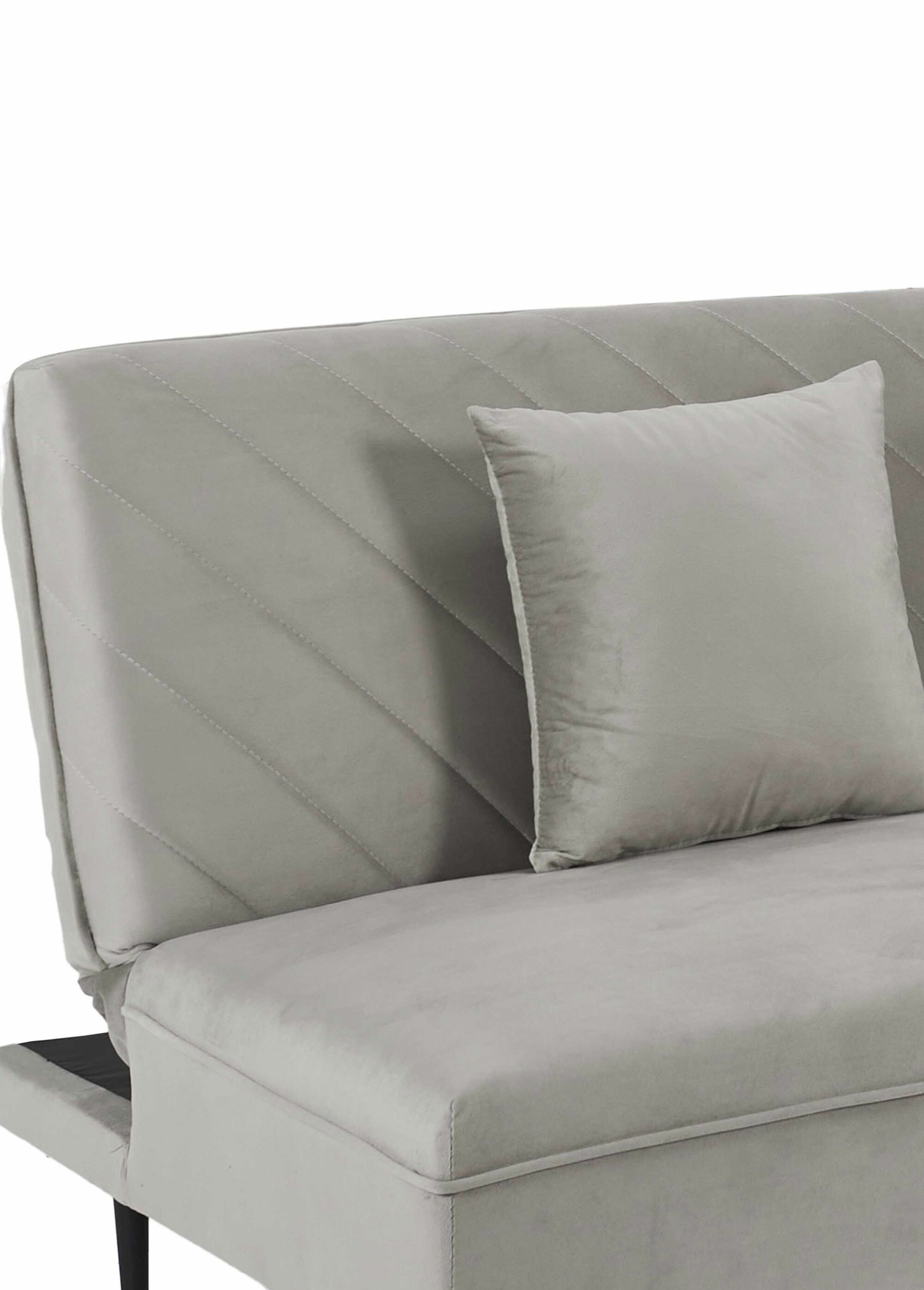 Canapé convertible dossier chevrons GRIS CMP-HD0313 DE3