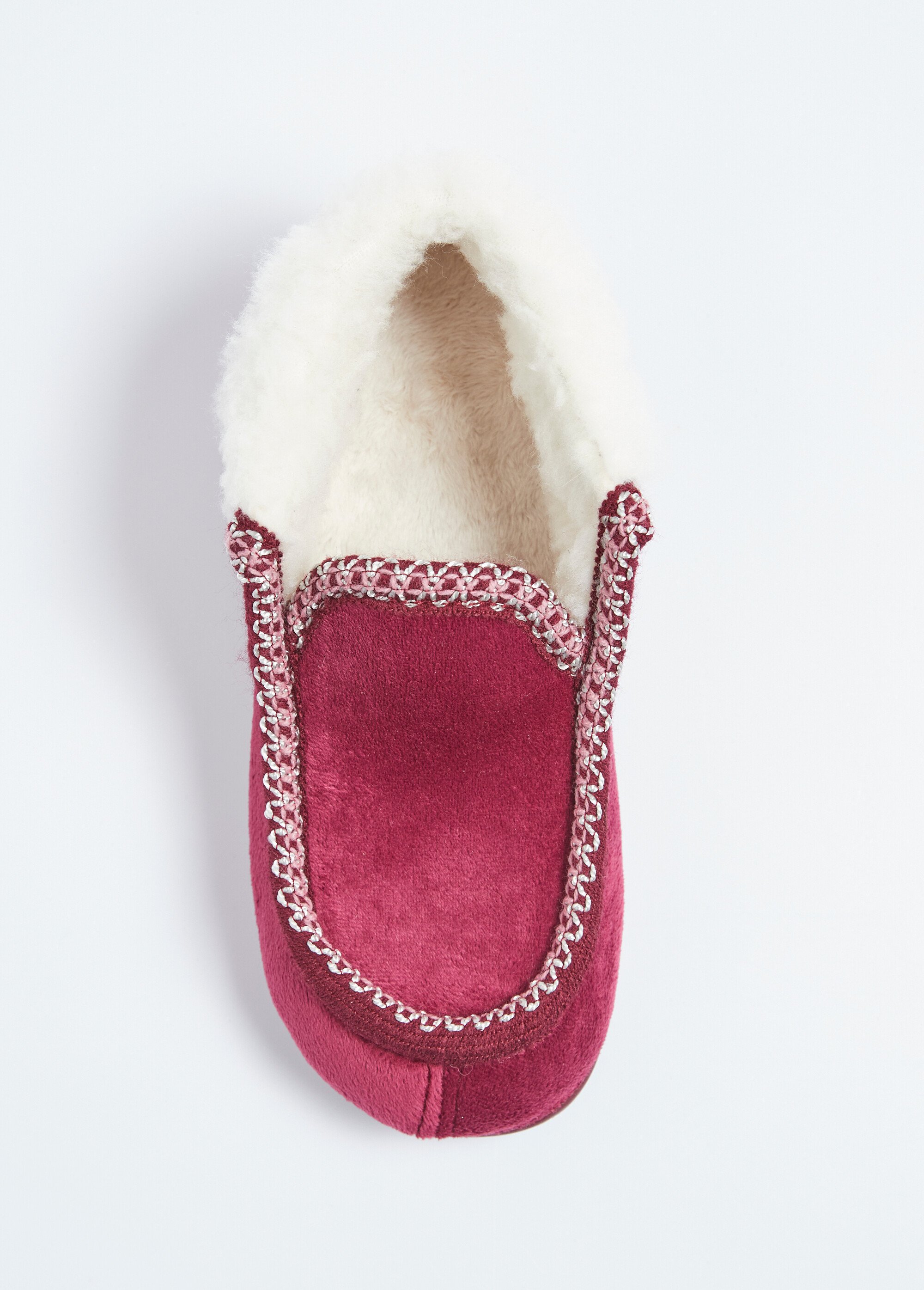 Chaussons montants largeur confort fourrés chaud Femme Rouge ONISEPPE OV1