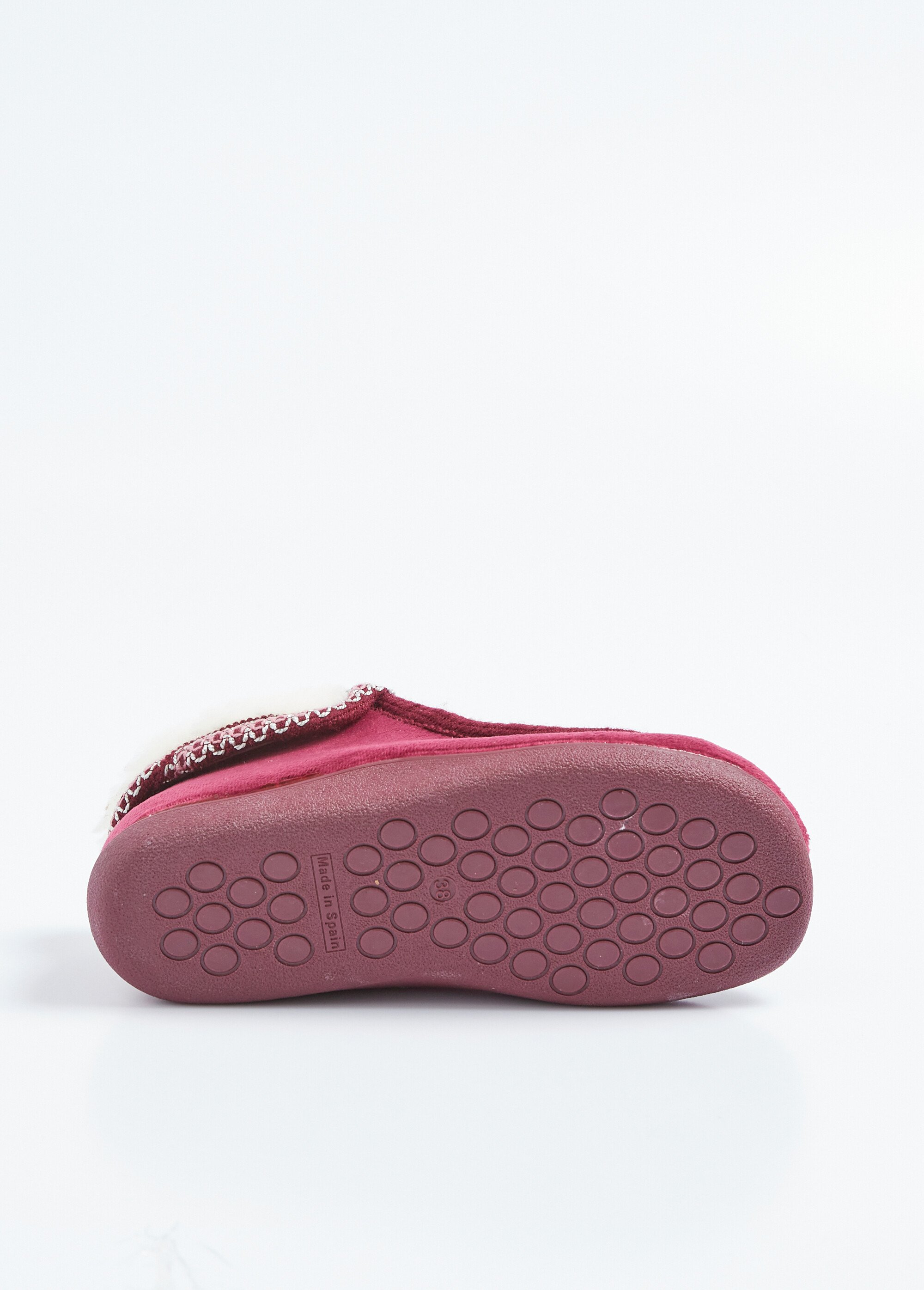 Chaussons montants largeur confort fourrés chaud Femme Rouge ONISEPPE UN1
