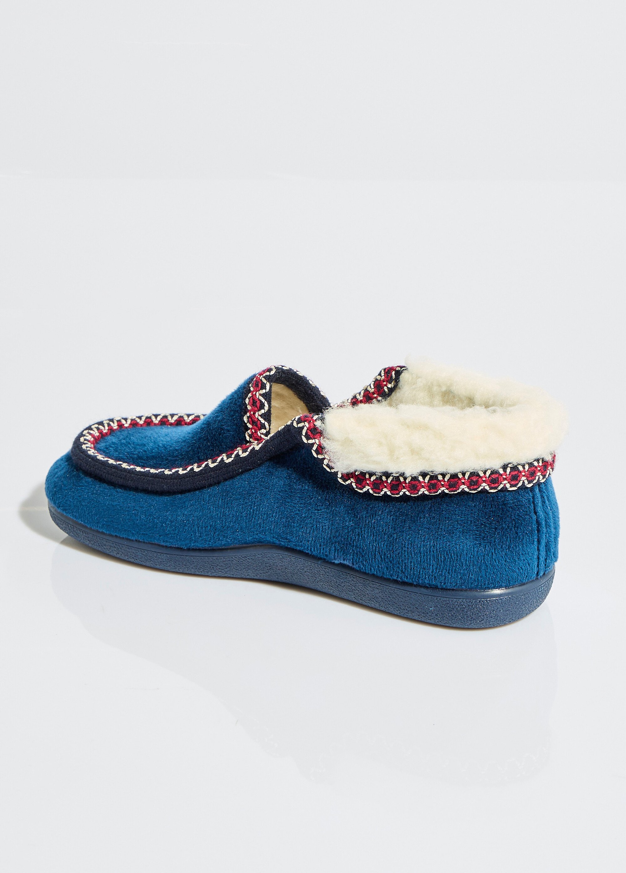 Chaussons montants largeur confort fourrés chaud Femme Bleu ONISEPPE DO1