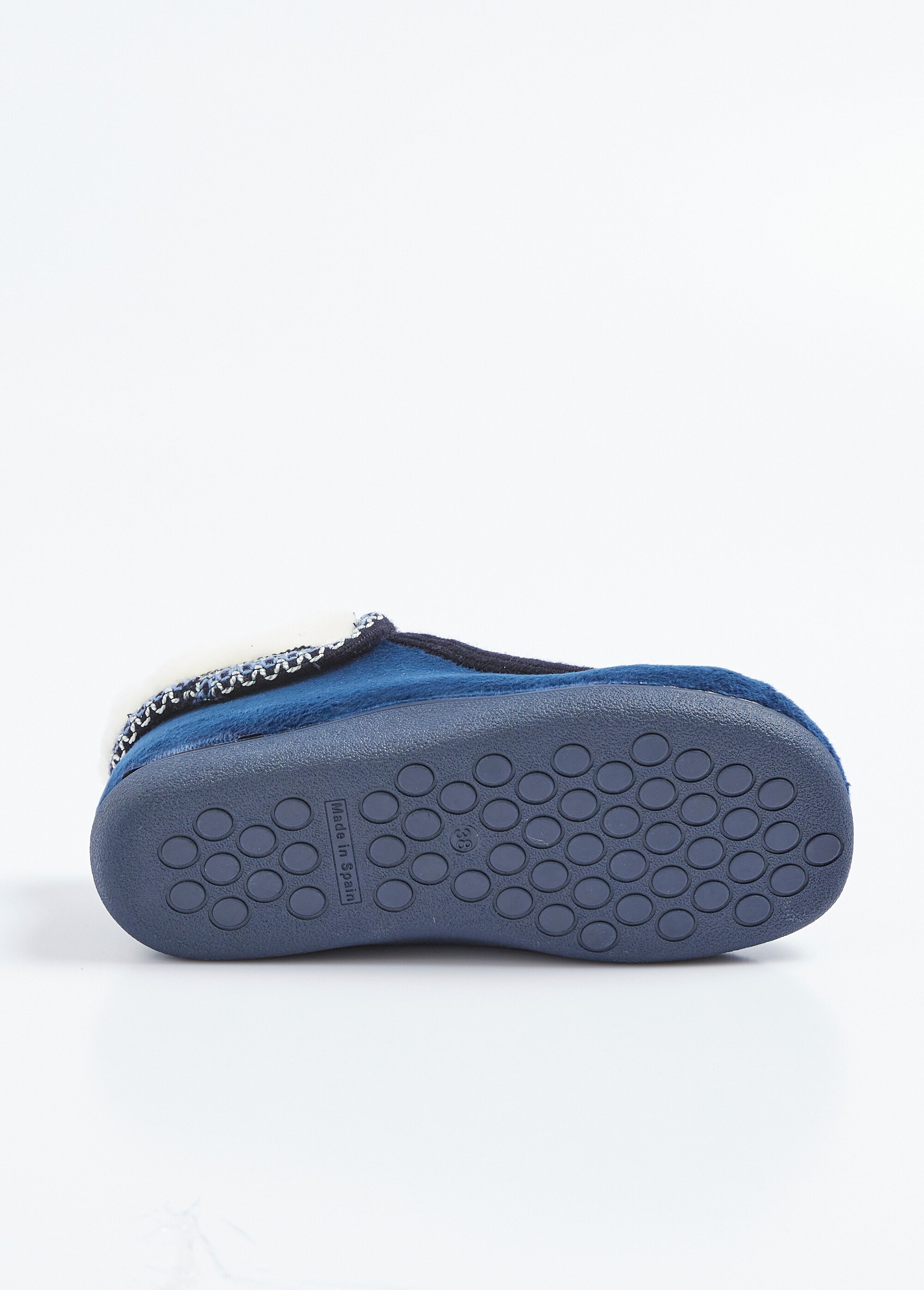 Chaussons montants largeur confort fourrés chaud Femme Bleu ONISEPPE UN1