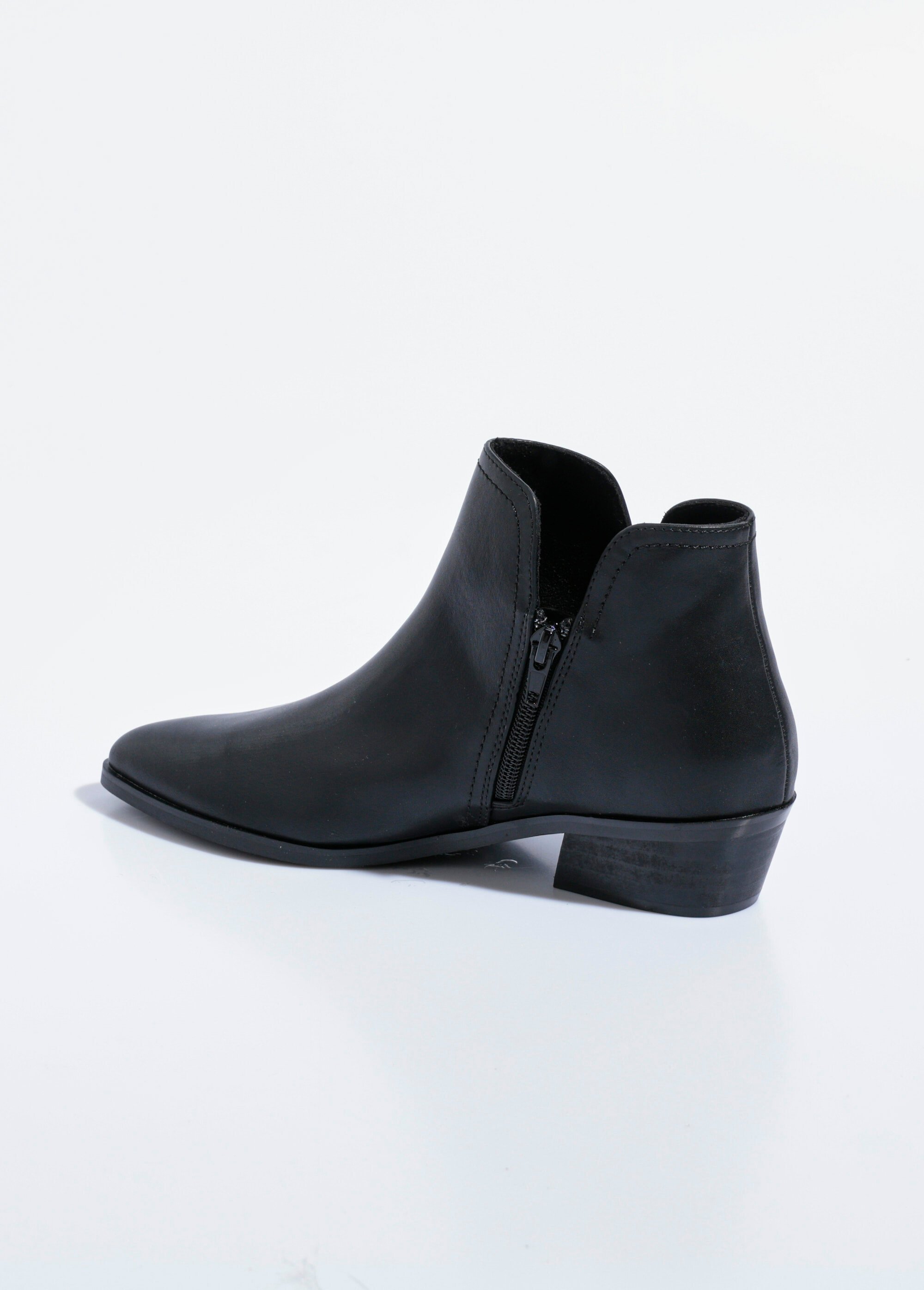 Low boots bout pointu et talon western Femme Noir CORM5791 DO1