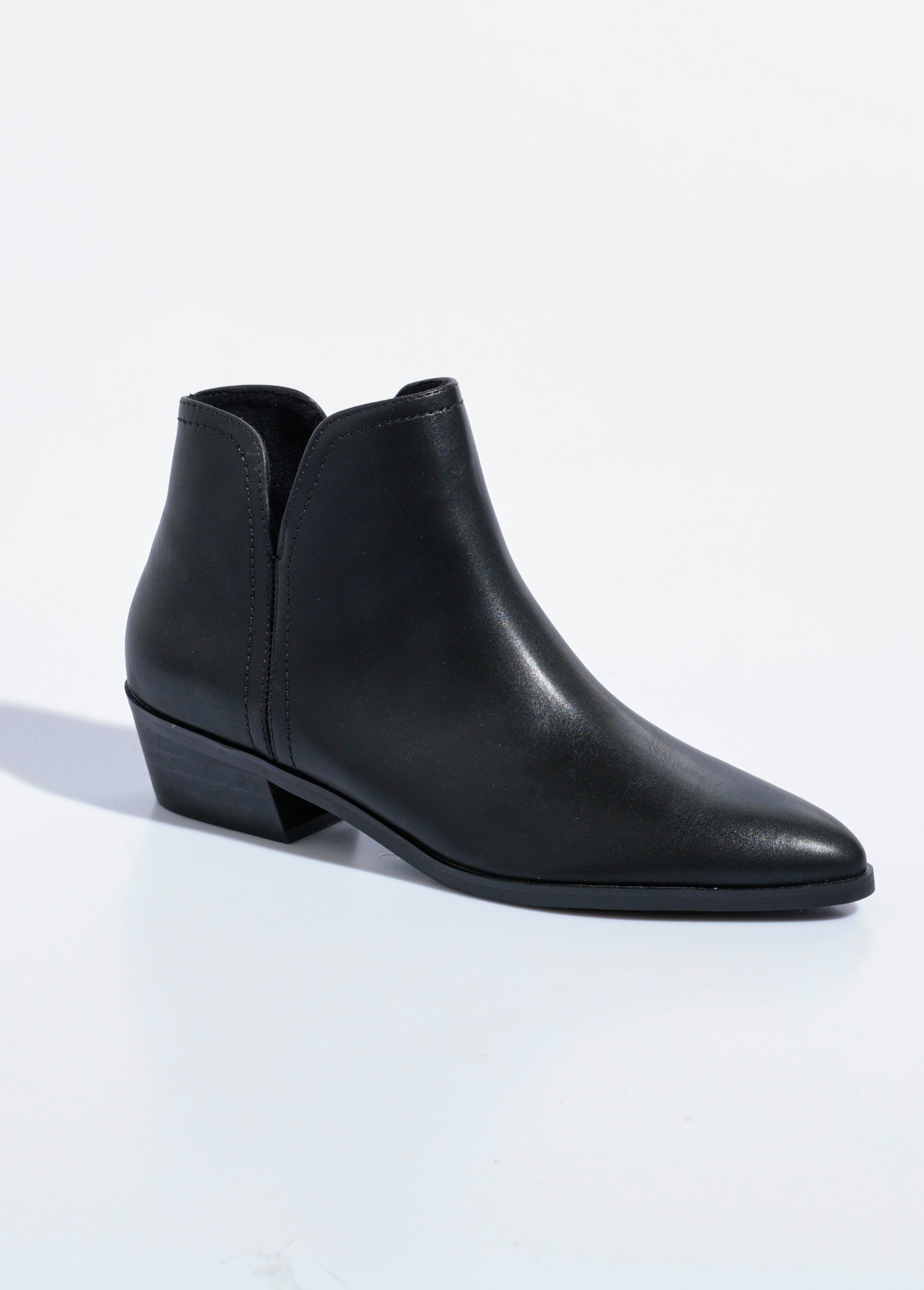 Low boots bout pointu et talon western Femme Noir CORM5791 FA1