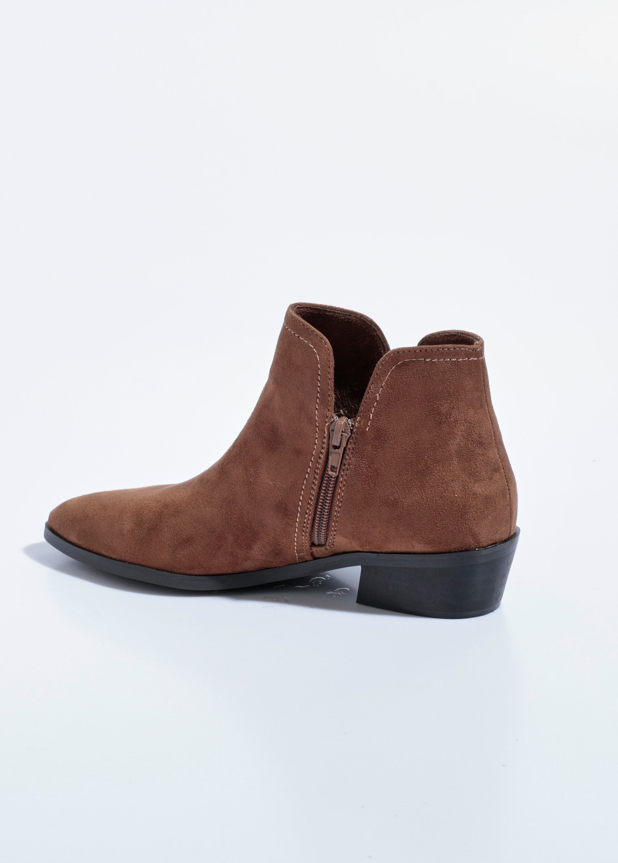 Low boots bout pointu et talon western Femme Marron CORM5791 DO1