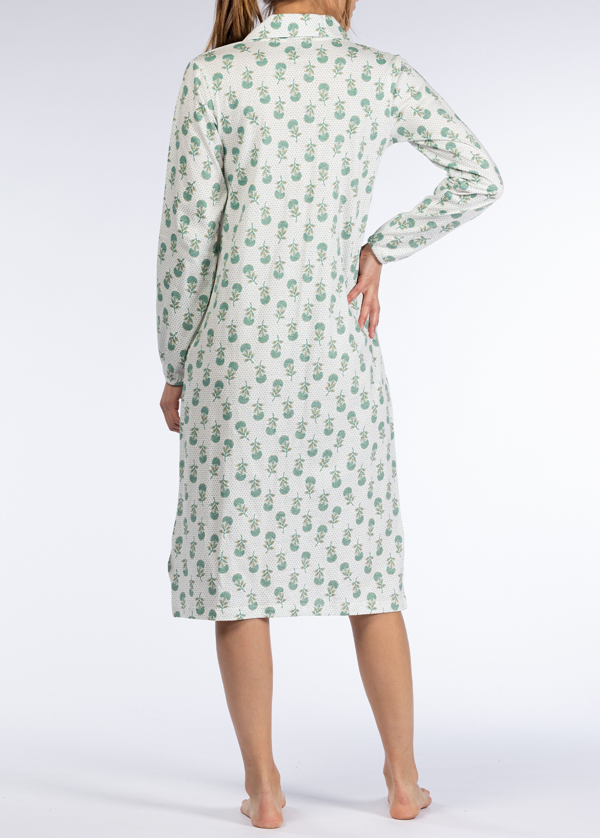 Chemise Boutonnée Manches Longues Femme Bohème - Motif Cerf Ours Lapin Arbre - Col V