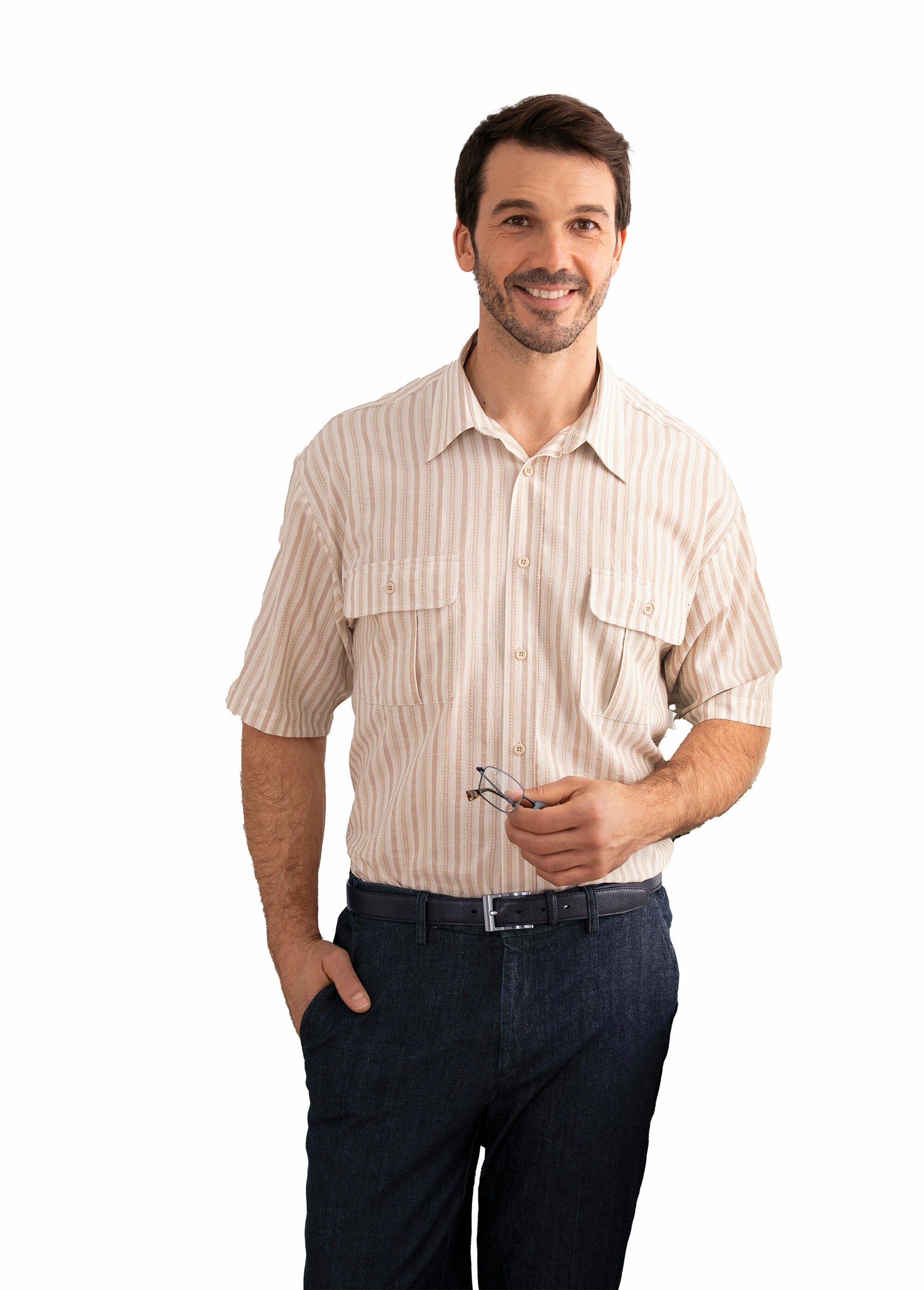 Chemise rayée en seersucker
