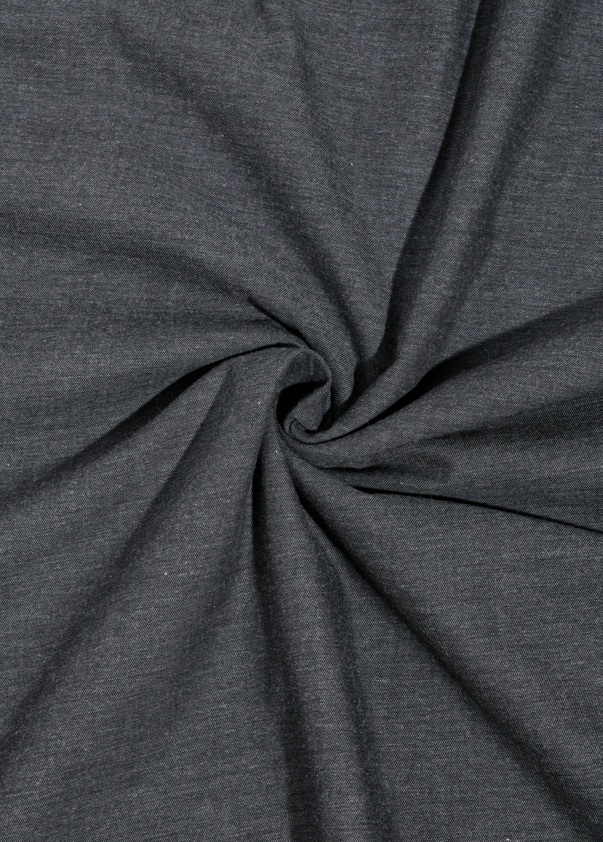 Coupon tissu habillement chambray, plomb