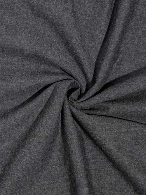 Coupon tissu habillement chambray, plomb GRIS COT142210B FA1