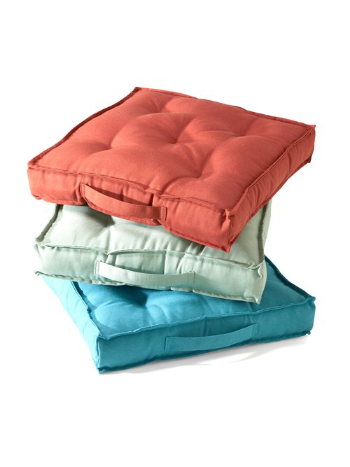 Coussin de sol capitonné uni Vert RICTUS SF1