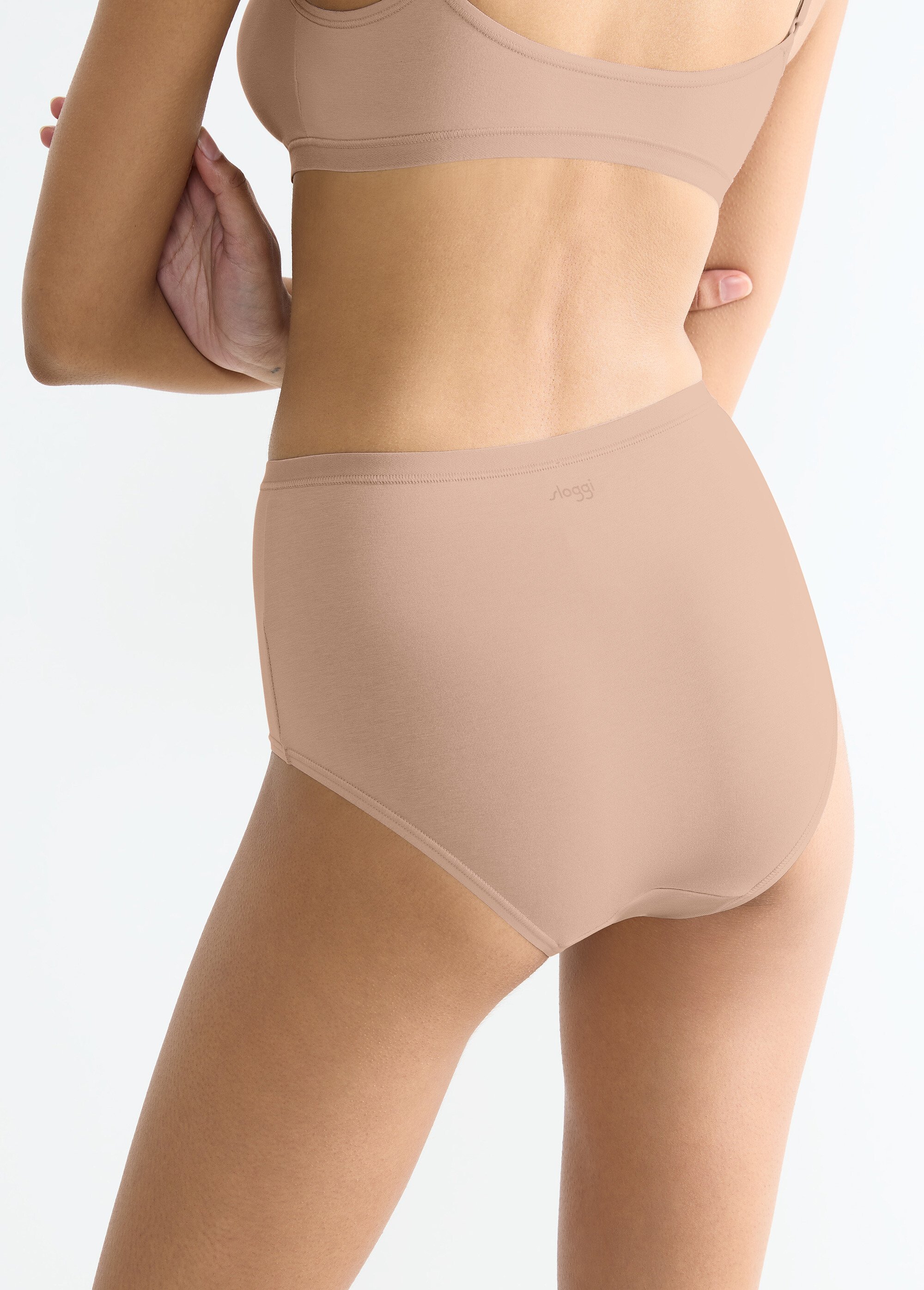 Culottes en coton BIO stretch GO DAILY Femme Beige SLOGGI GO DAILY DO1