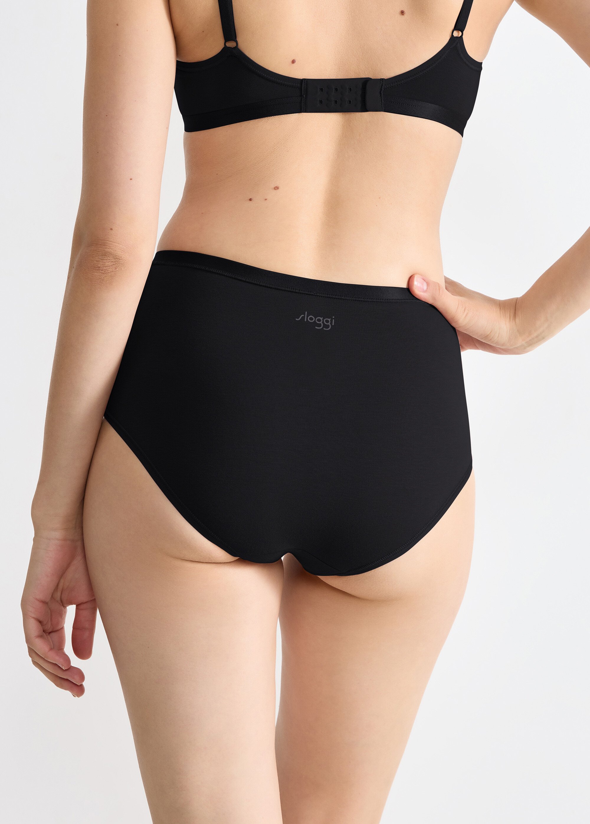 Culottes en coton BIO stretch GO DAILY Femme Noir SLOGGI GO DAILY DO1