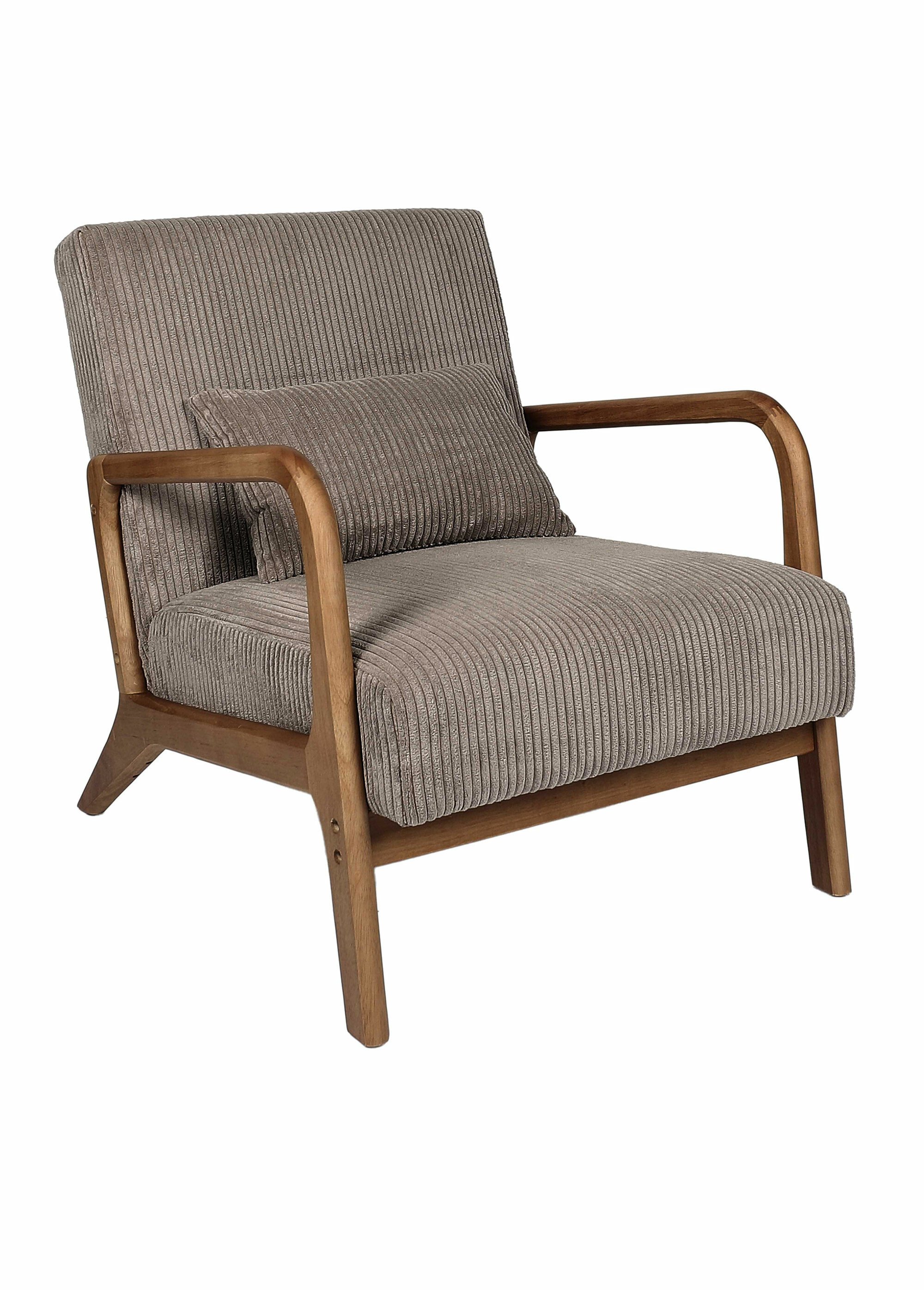 Fauteuil lounge en velours cotelé 2T