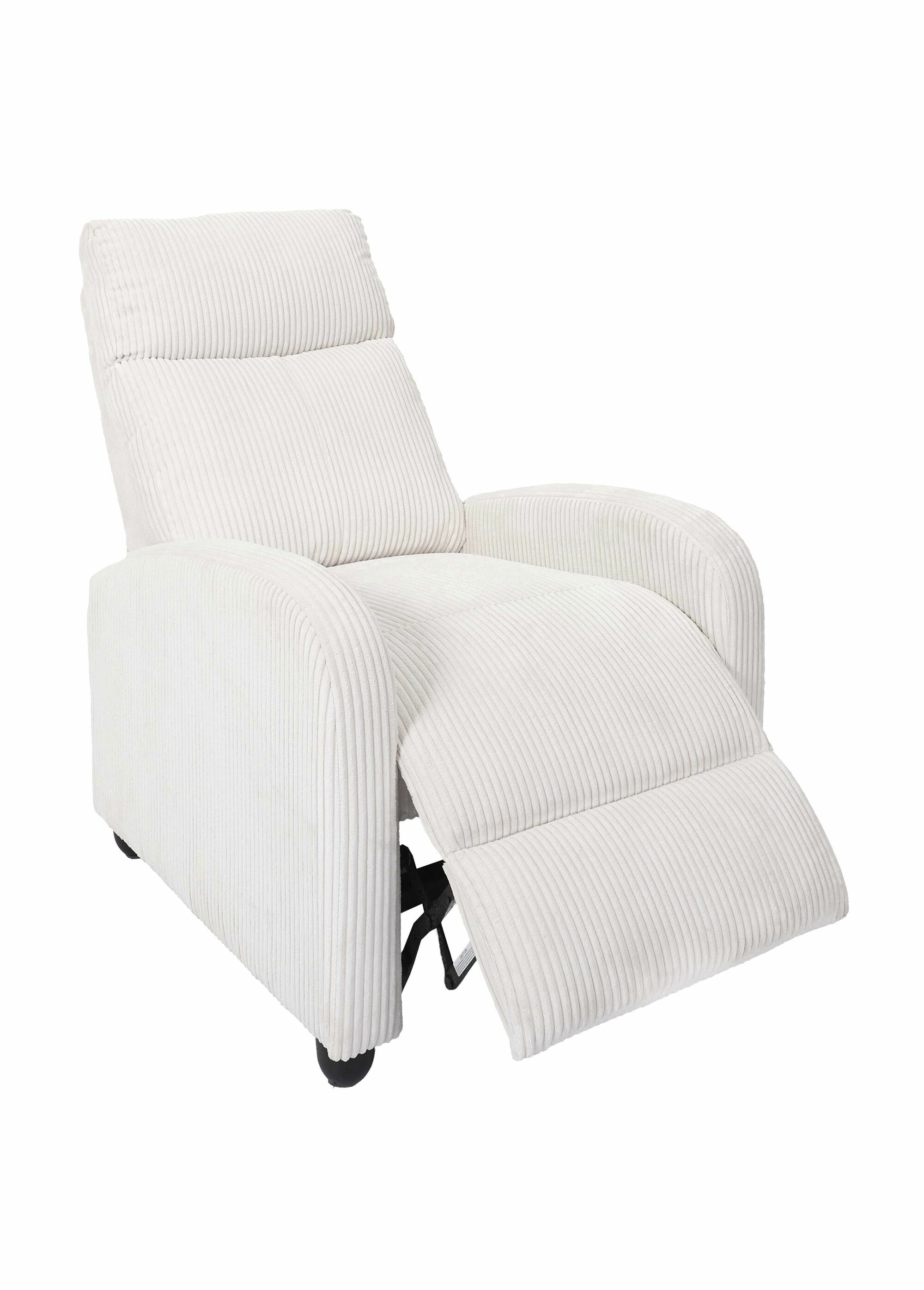 Fauteuil multipositions velours cotelé